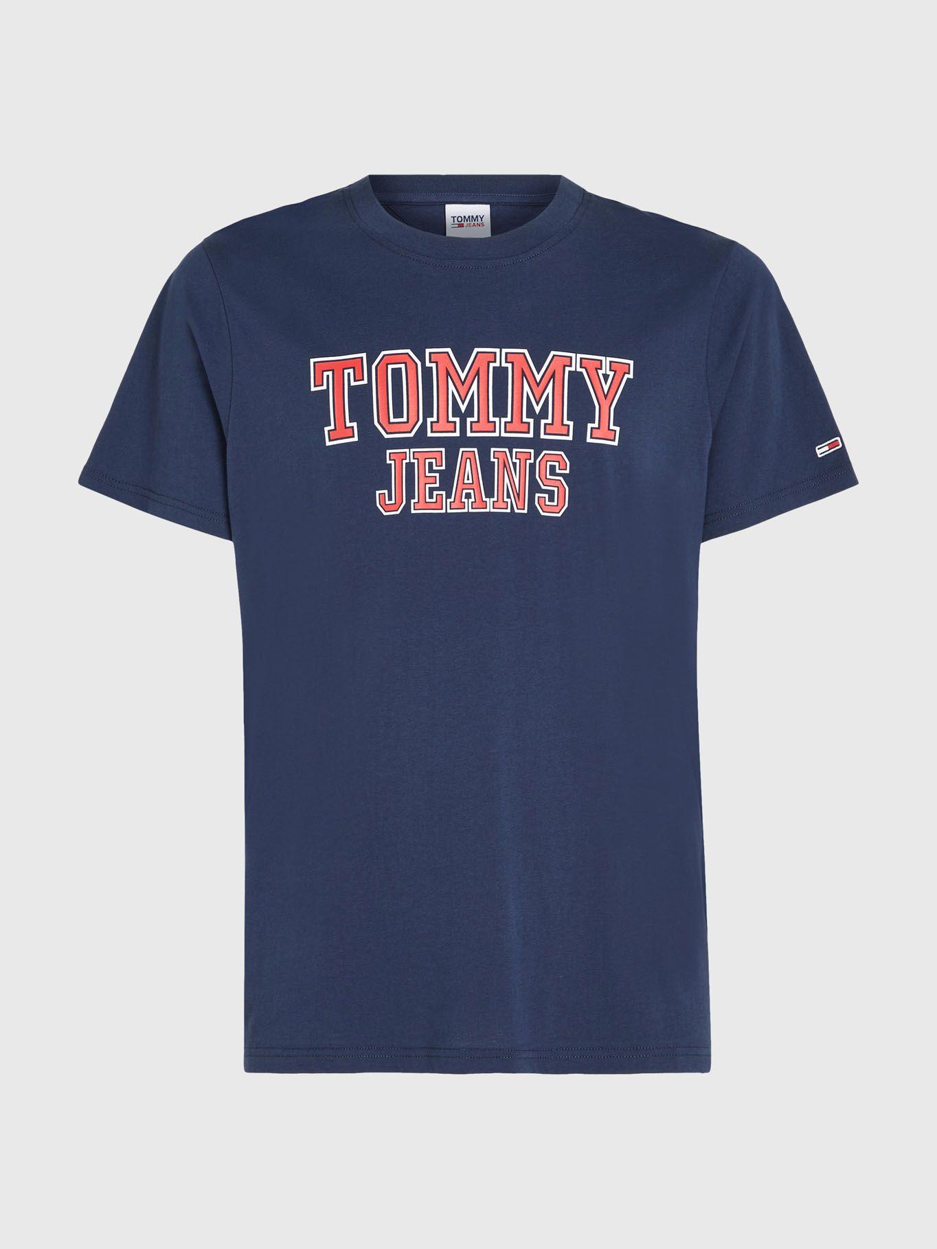 Polera Essential Front Logo Azul Tommy Jeans-4