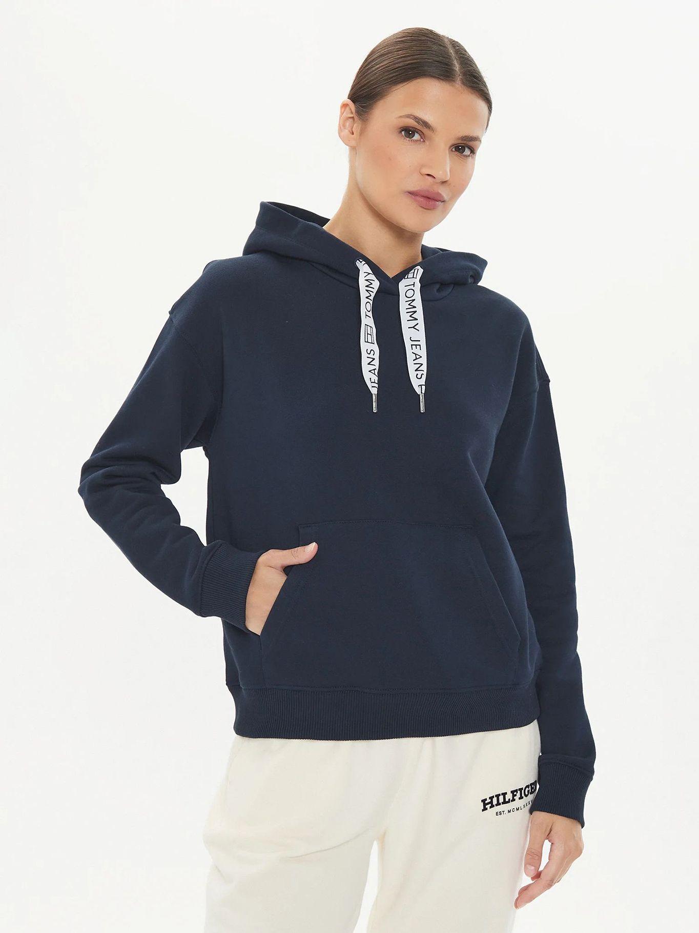 Polerón Hoodie Con Logo Azul Tommy Jeans-0
