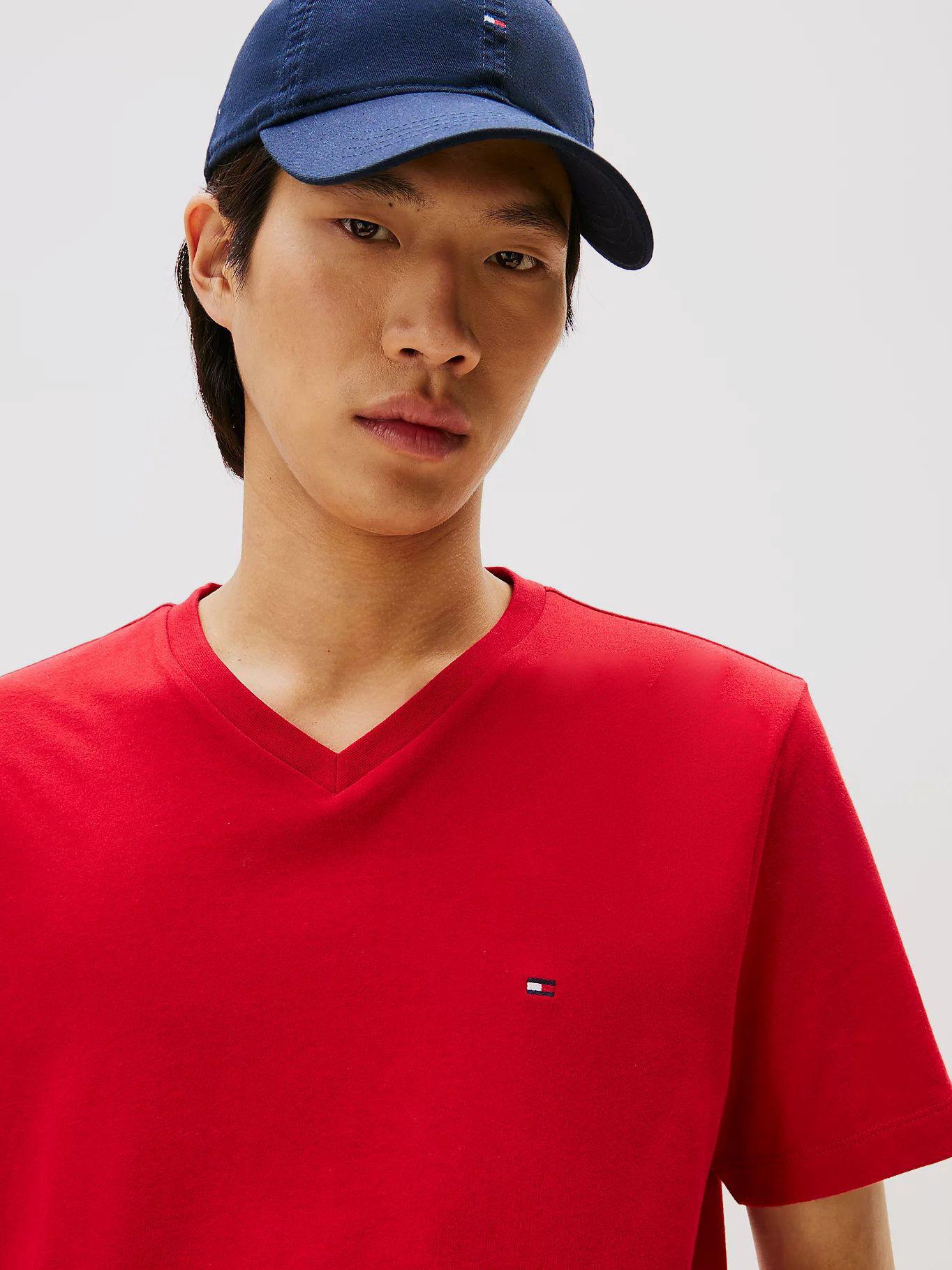 Polera Essential Cotton Regular XLD Rojo Tommy Hilfiger-3