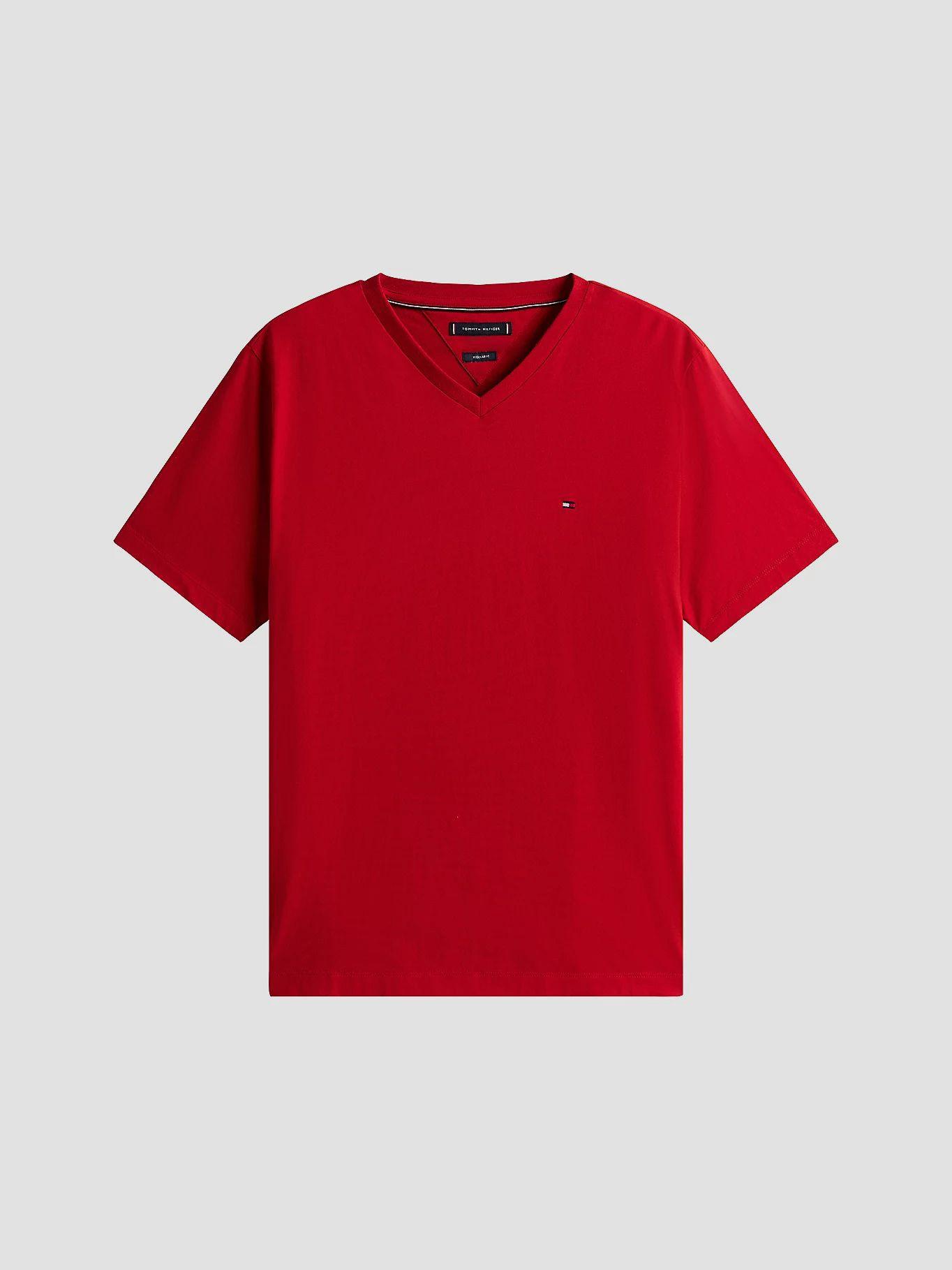 Polera Essential Cotton Regular XLD Rojo Tommy Hilfiger-4