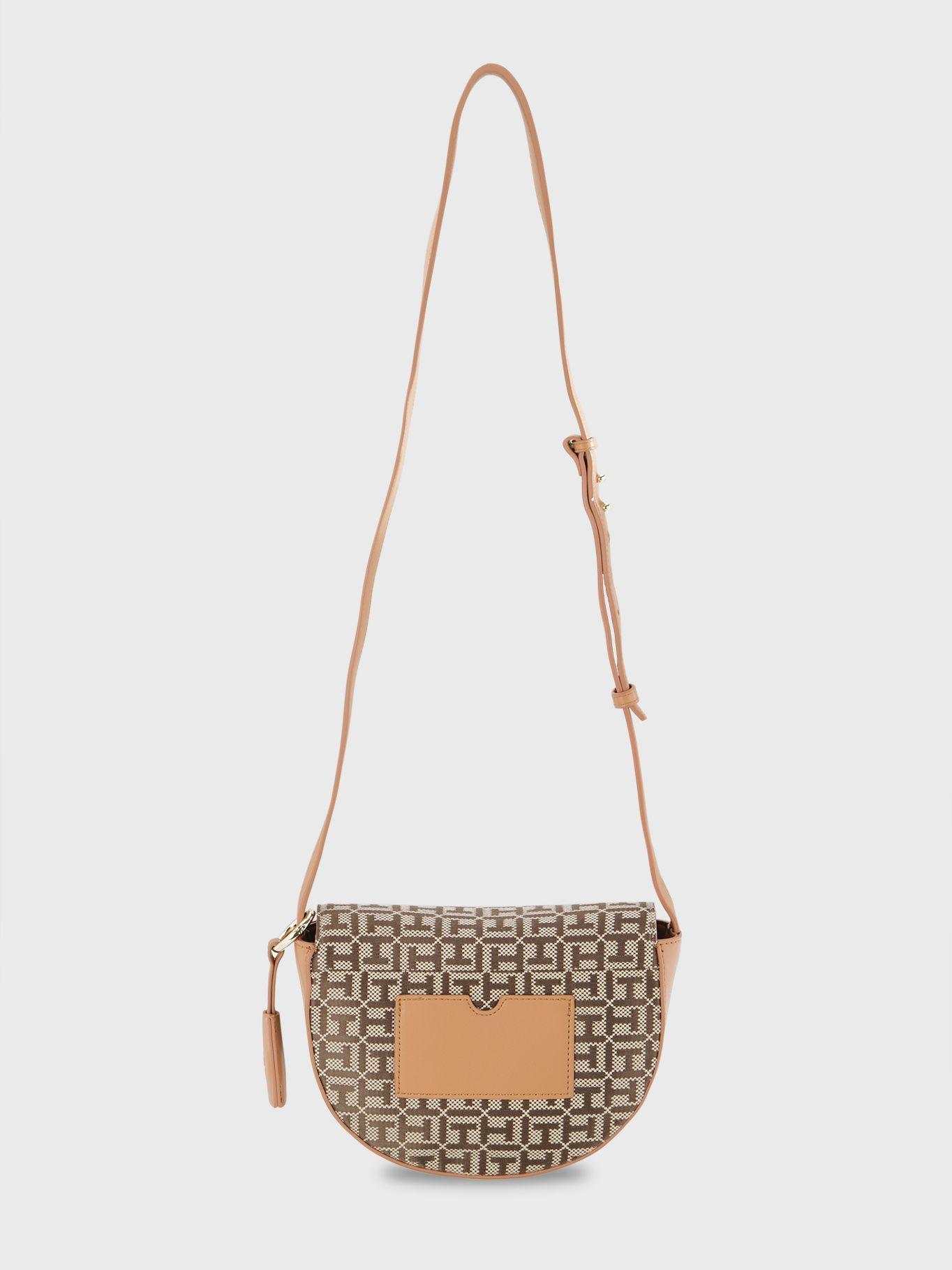 Cartera Saddle Jacquard Café Tommy Hilfiger M2-1