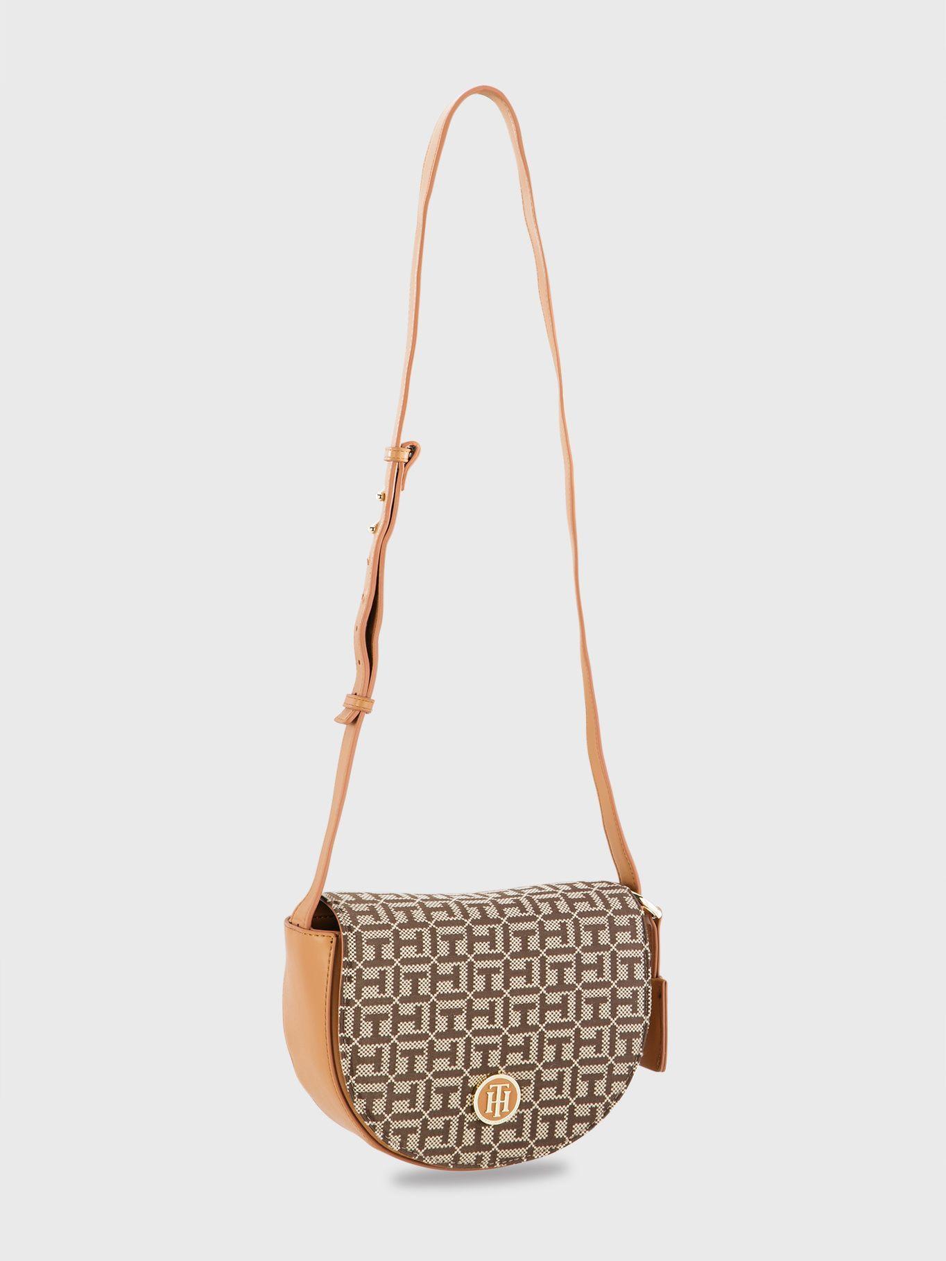 Cartera Saddle Jacquard Café Tommy Hilfiger M2-0