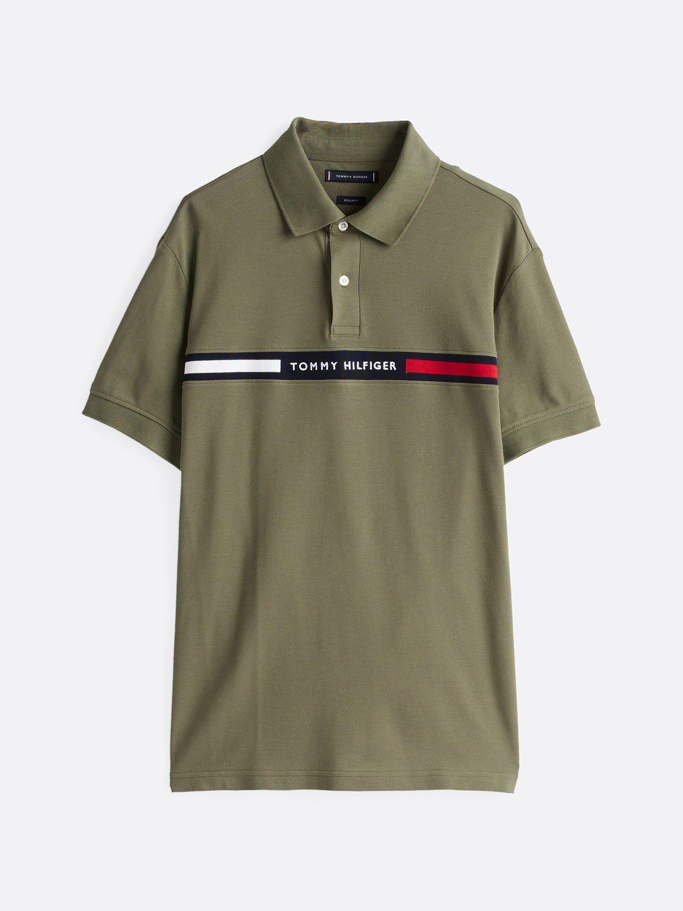 Polo Chest Insert Logo Verde Tommy Hilfiger-4
