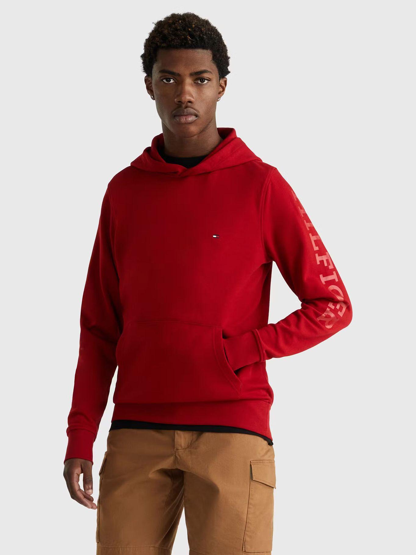 Polerón Hoodie Monotype Logo Rojo Tommy Hilfiger-0