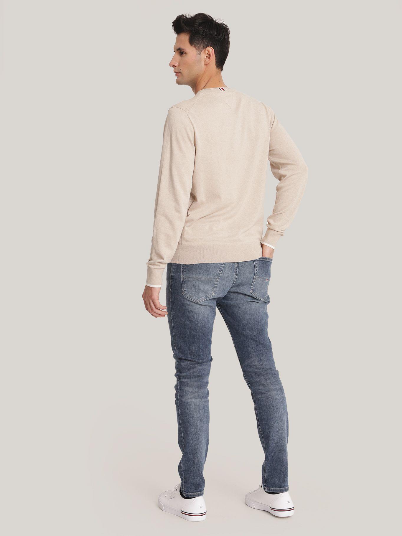 Sweater De Punto Mouliné C-Neck Beige Tommy Hilfiger-2