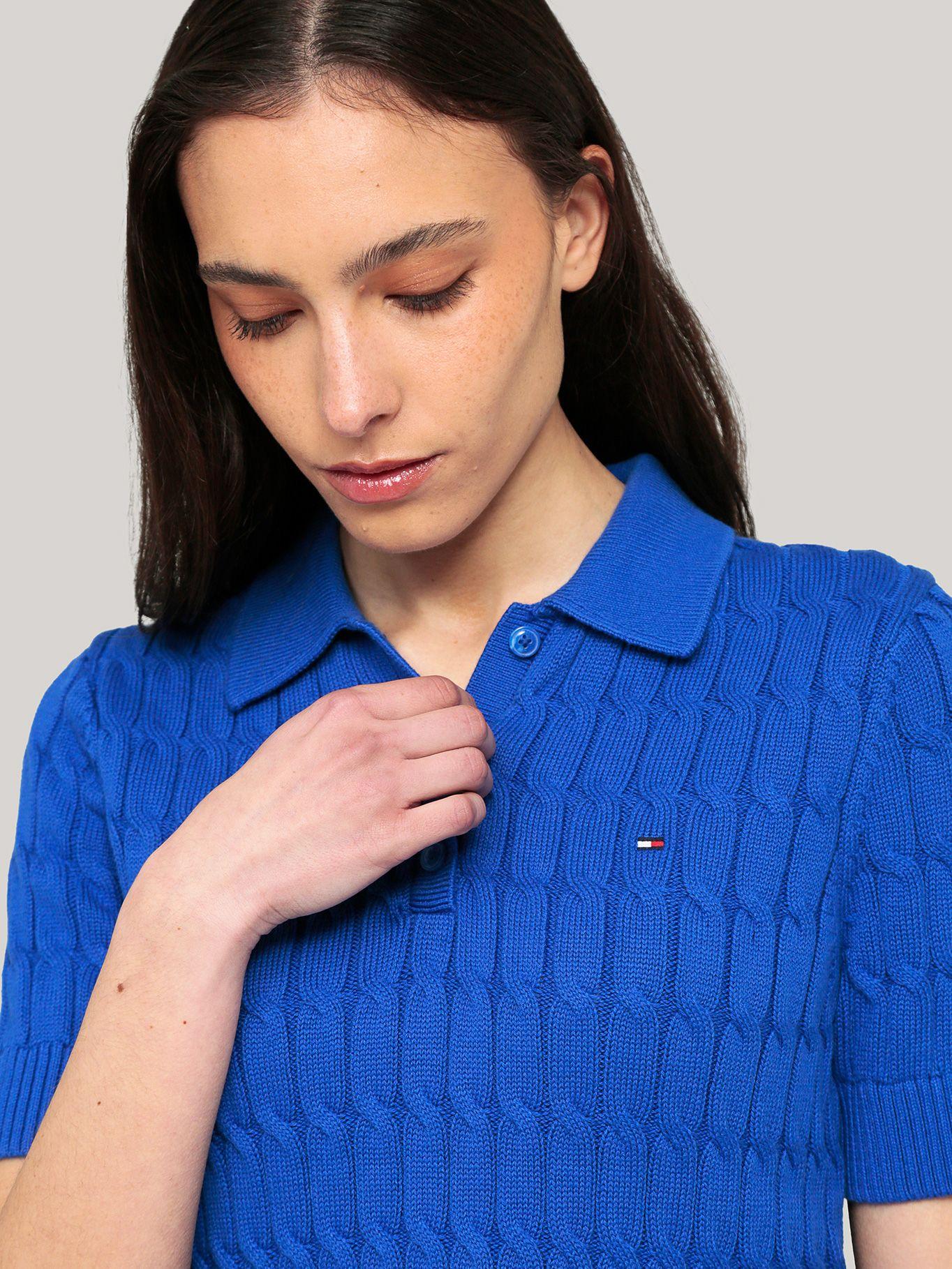 Sweater Cable Solid Azul Tommy Hilfiger-4