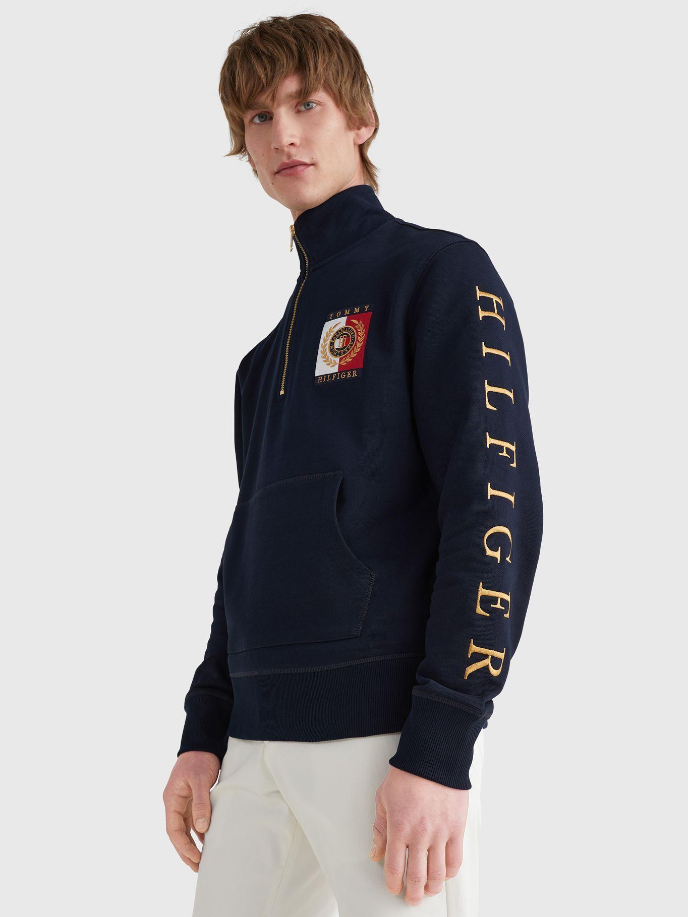 Polerón Con Cierre Icon Logo Azul Tommy Hilfiger-3