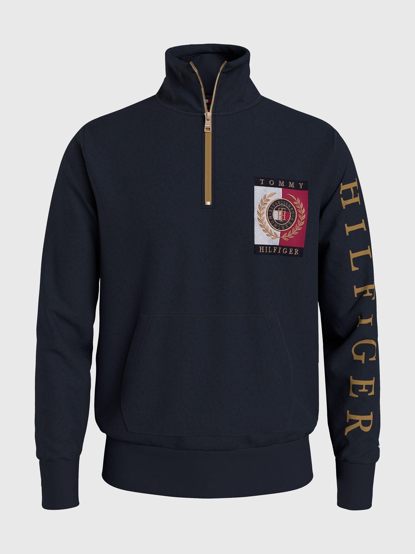 Polerón Con Cierre Icon Logo Azul Tommy Hilfiger-4