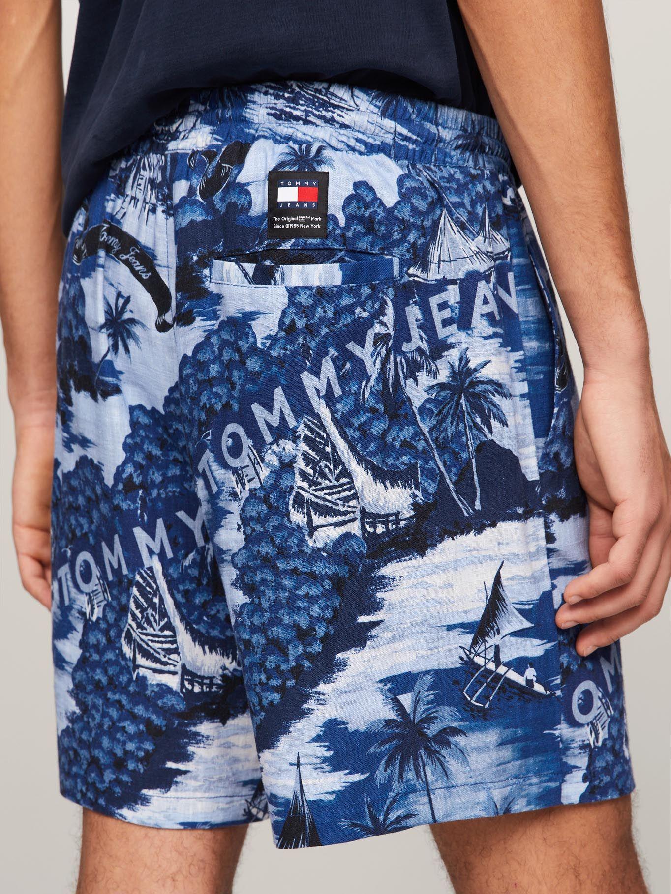 Shorts Hombre Hawaiano Azul Tommy Jeans-3