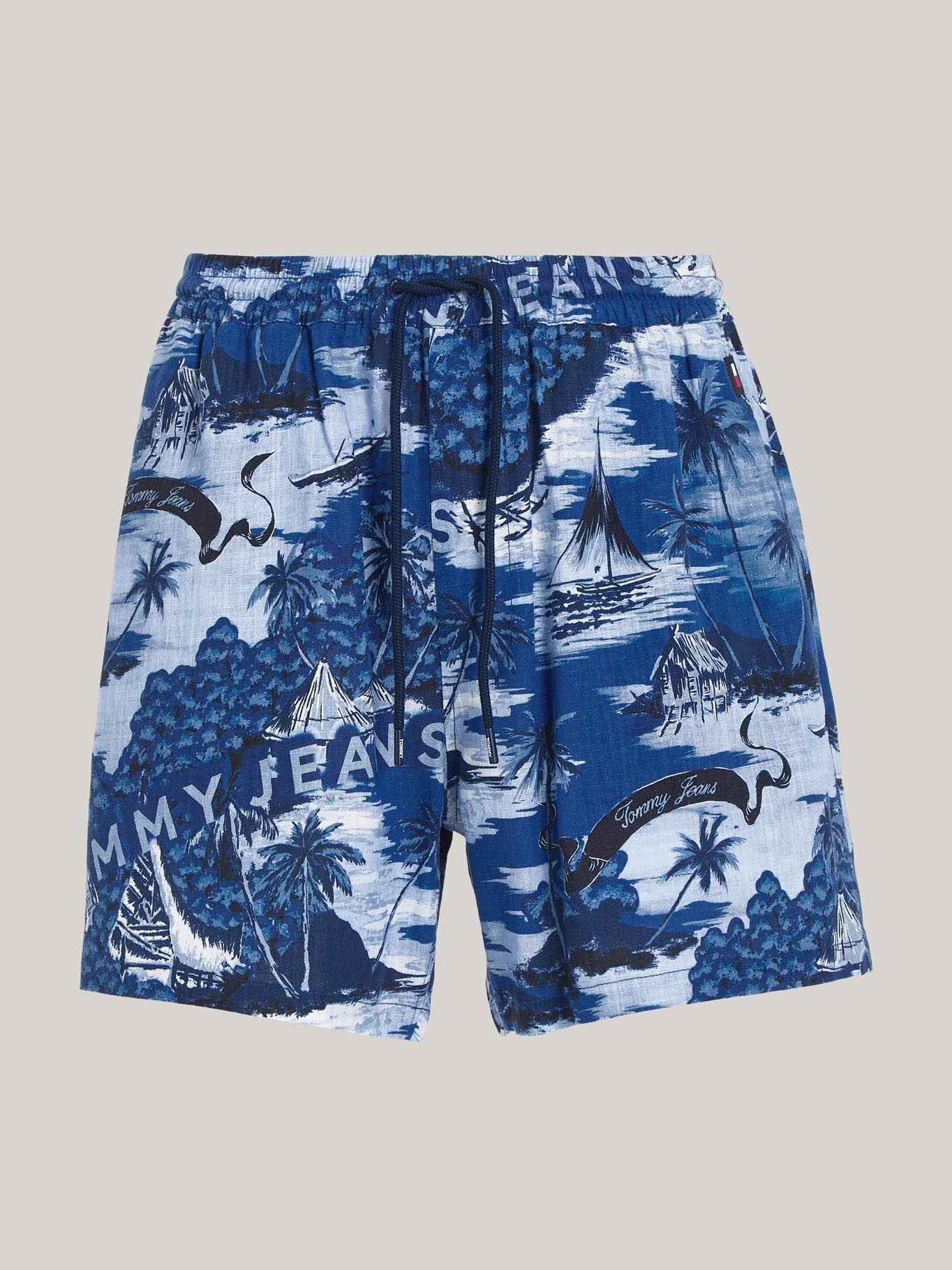 Shorts Hombre Hawaiano Azul Tommy Jeans-4