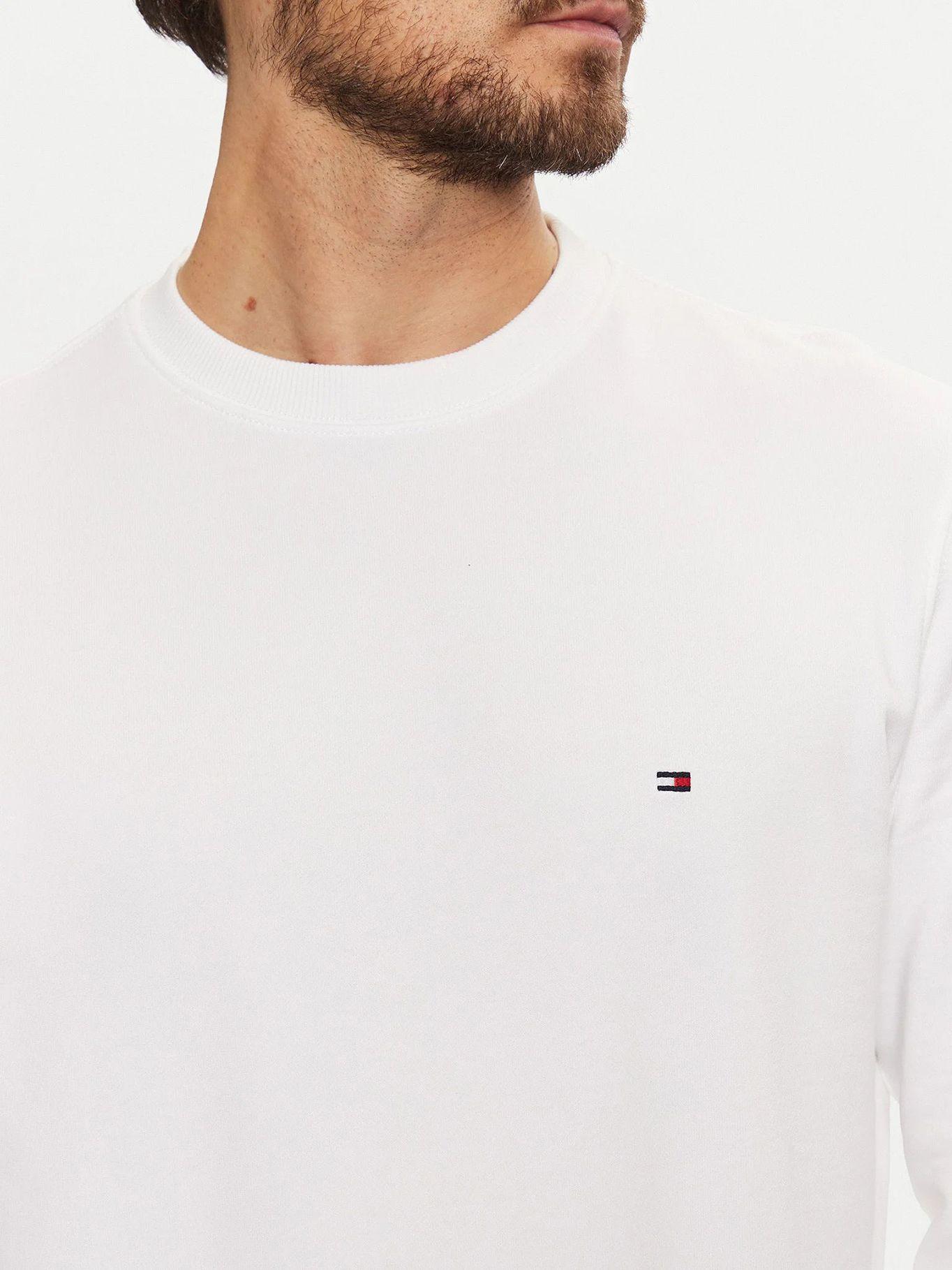 Polerón Solid Con Cuello Redondo Blanco Tommy Hilfiger-3