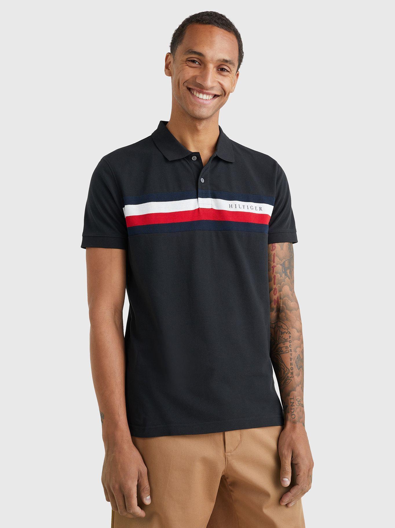 Polo Stripe Corporate Regular Fit Negro Tommy Hilfiger-0