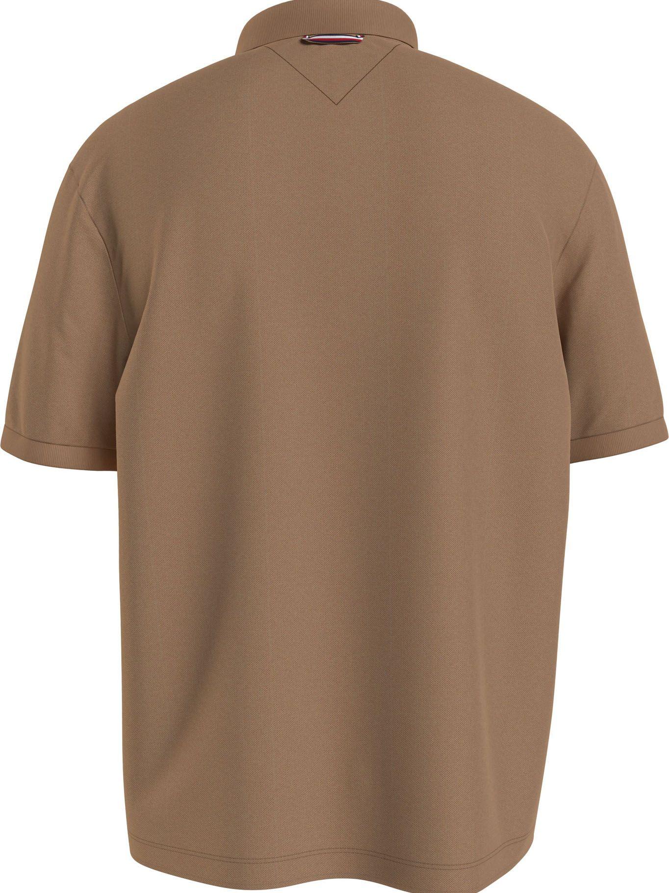 Polo Logo Bandera Ondulante Café Tommy Hilfiger-1
