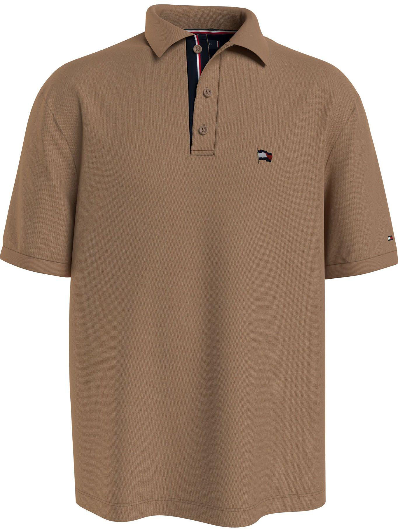 Polo Logo Bandera Ondulante Café Tommy Hilfiger-0