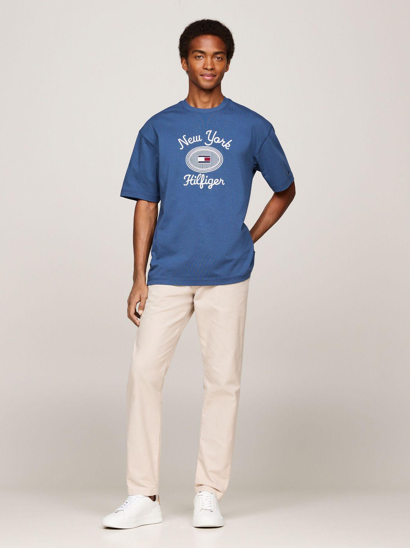 Polera Con Logo Nyc Bordado Azul Tommy Hilfiger-1