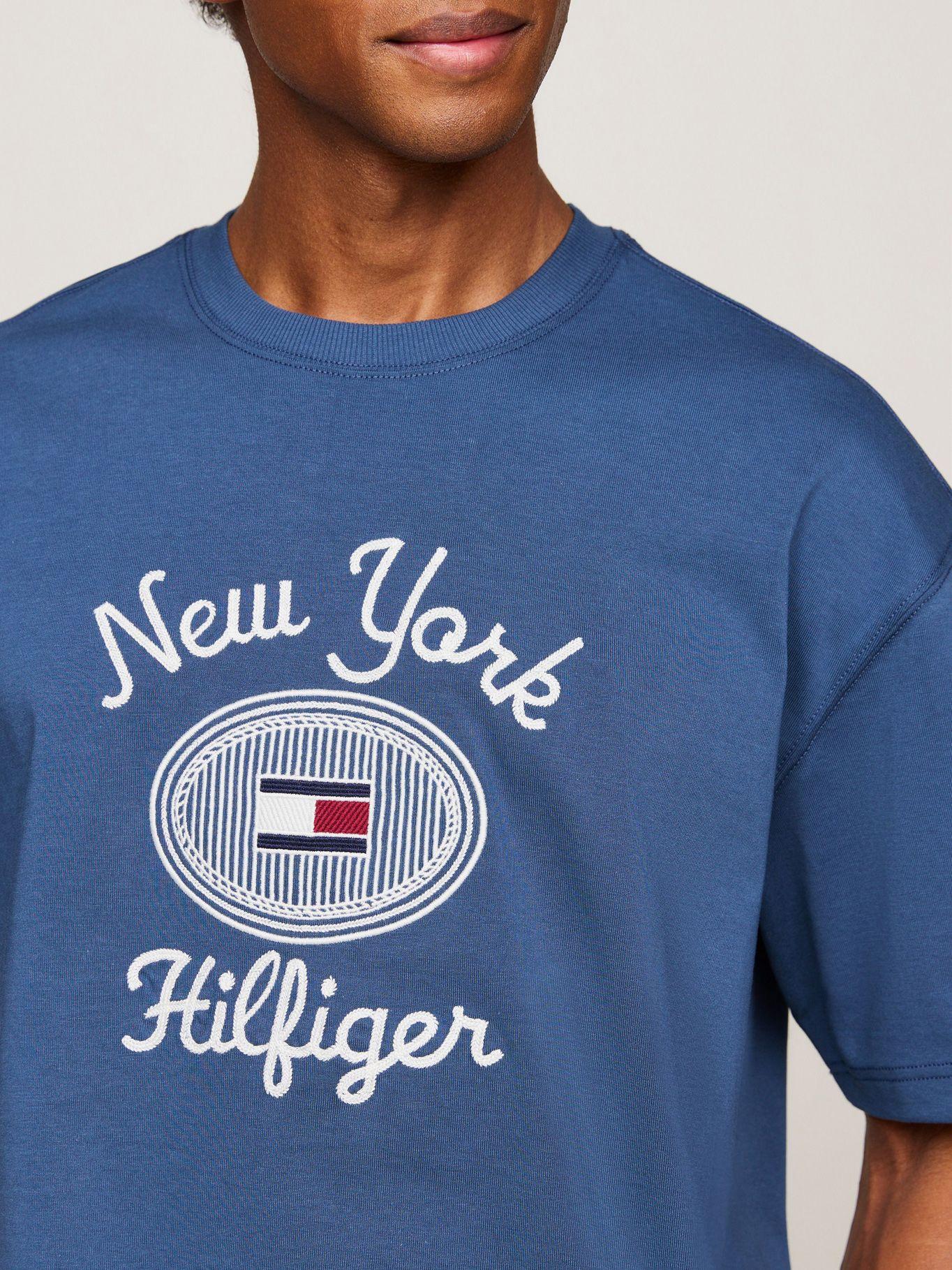 Polera Con Logo Nyc Bordado Azul Tommy Hilfiger-3