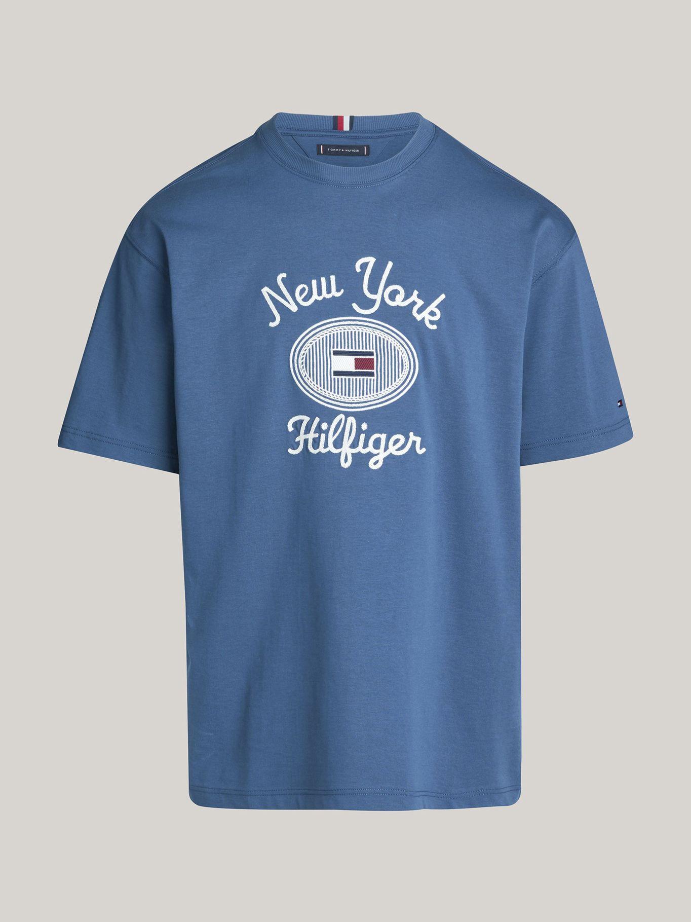 Polera Con Logo Nyc Bordado Azul Tommy Hilfiger-4