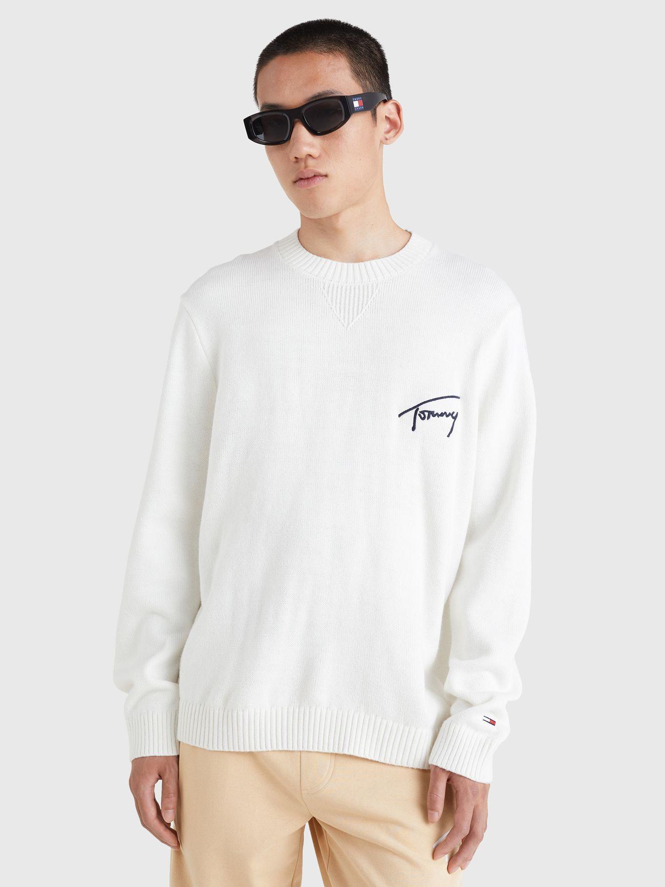 Sweater Logo Signature Blanco Tommy Jeans-0