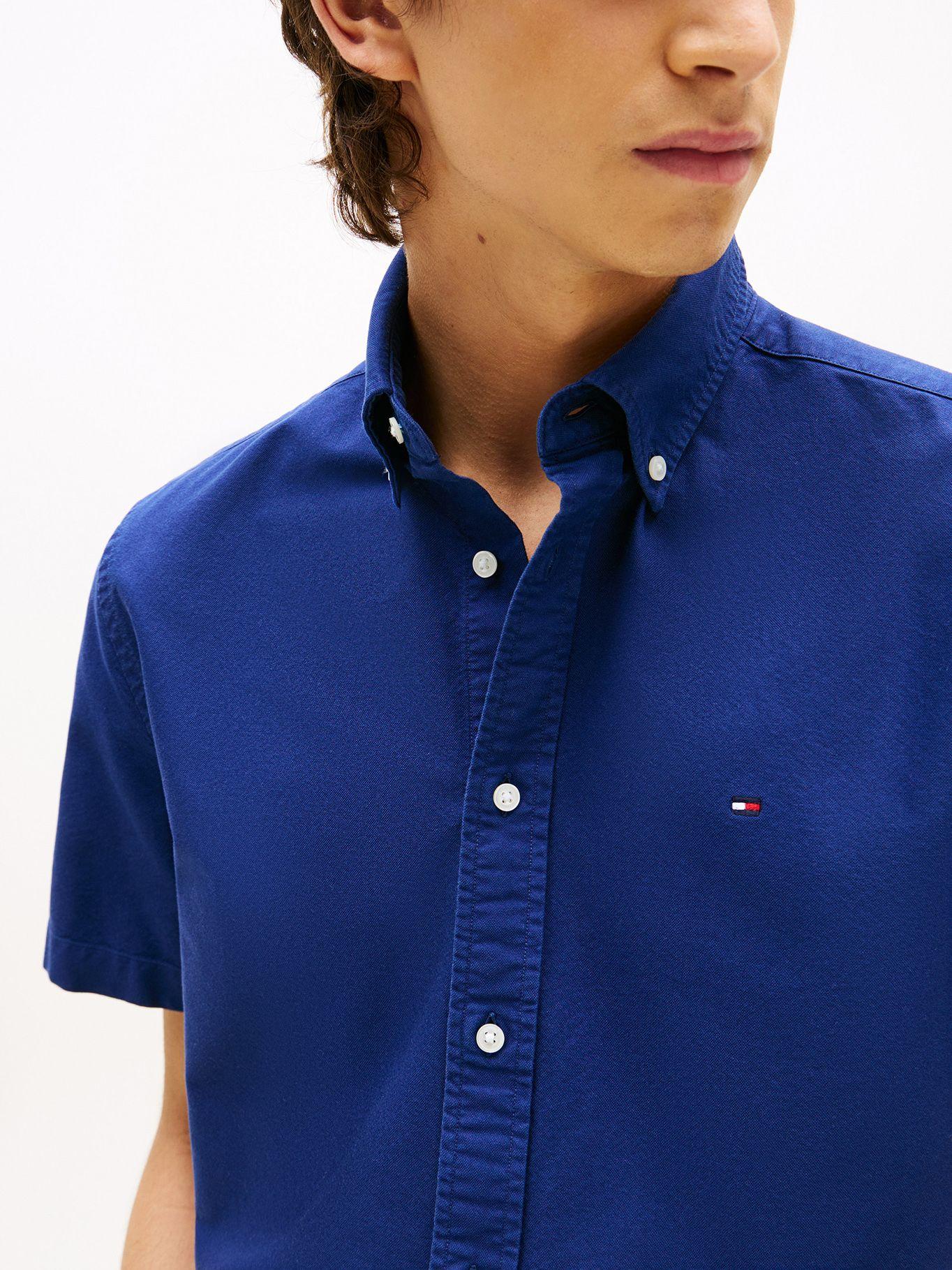Camisa Oxford Regular Fit Azul Tommy Hilfiger-3