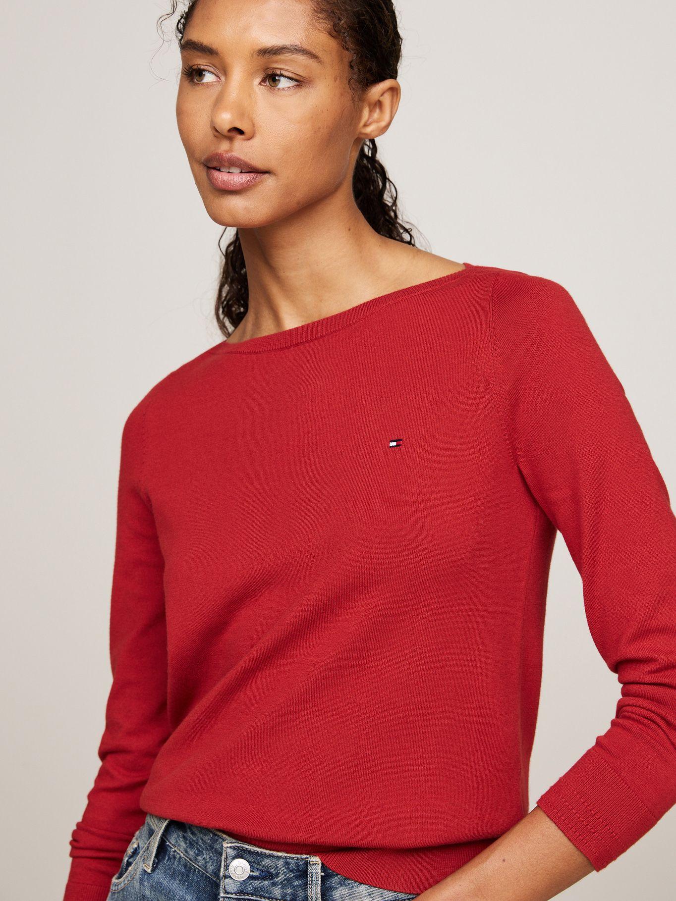 Sweater Con Cuello Estilo Barco Rojo Tommy Hilfiger-3