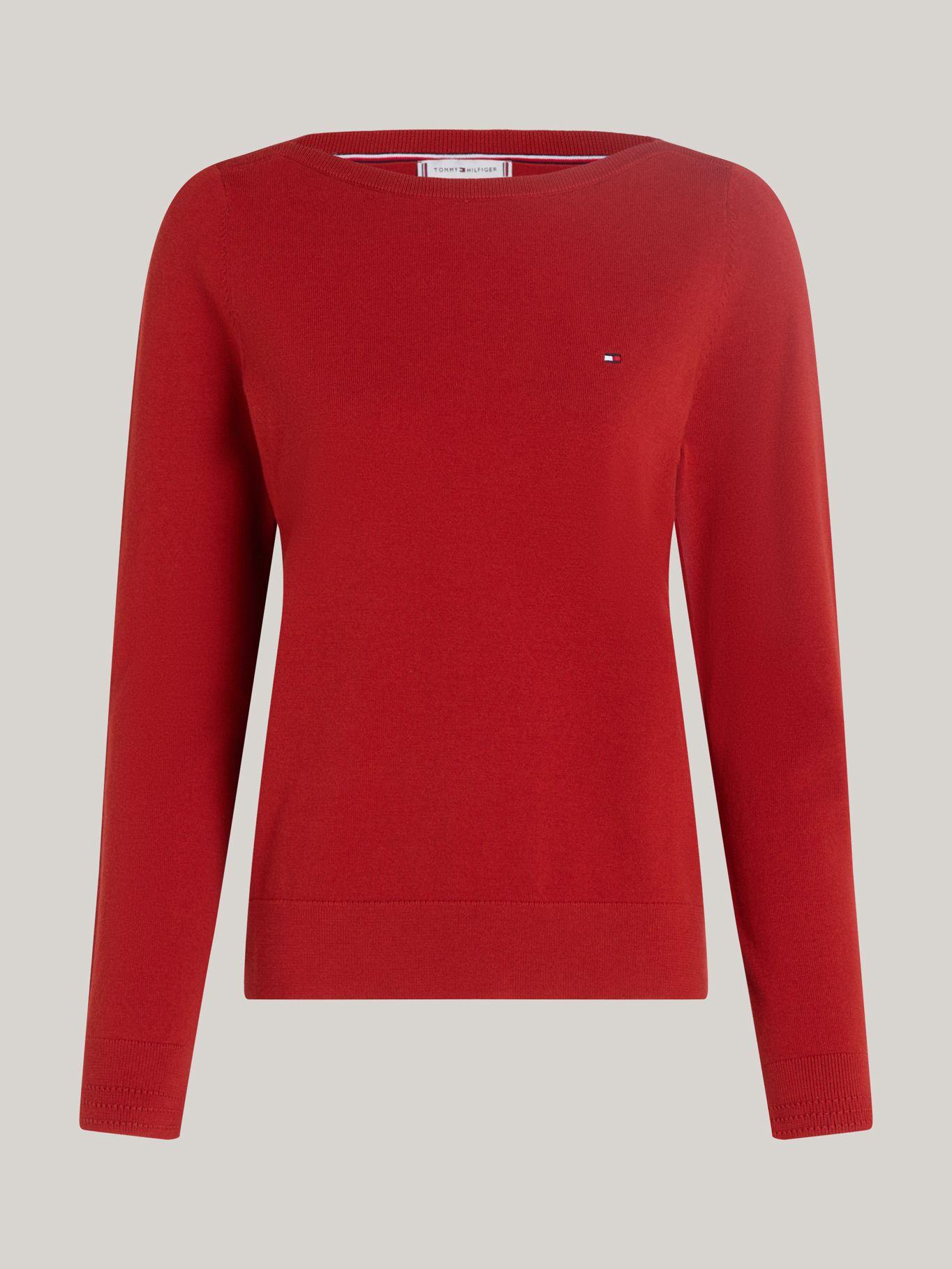 Sweater Con Cuello Estilo Barco Rojo Tommy Hilfiger-4