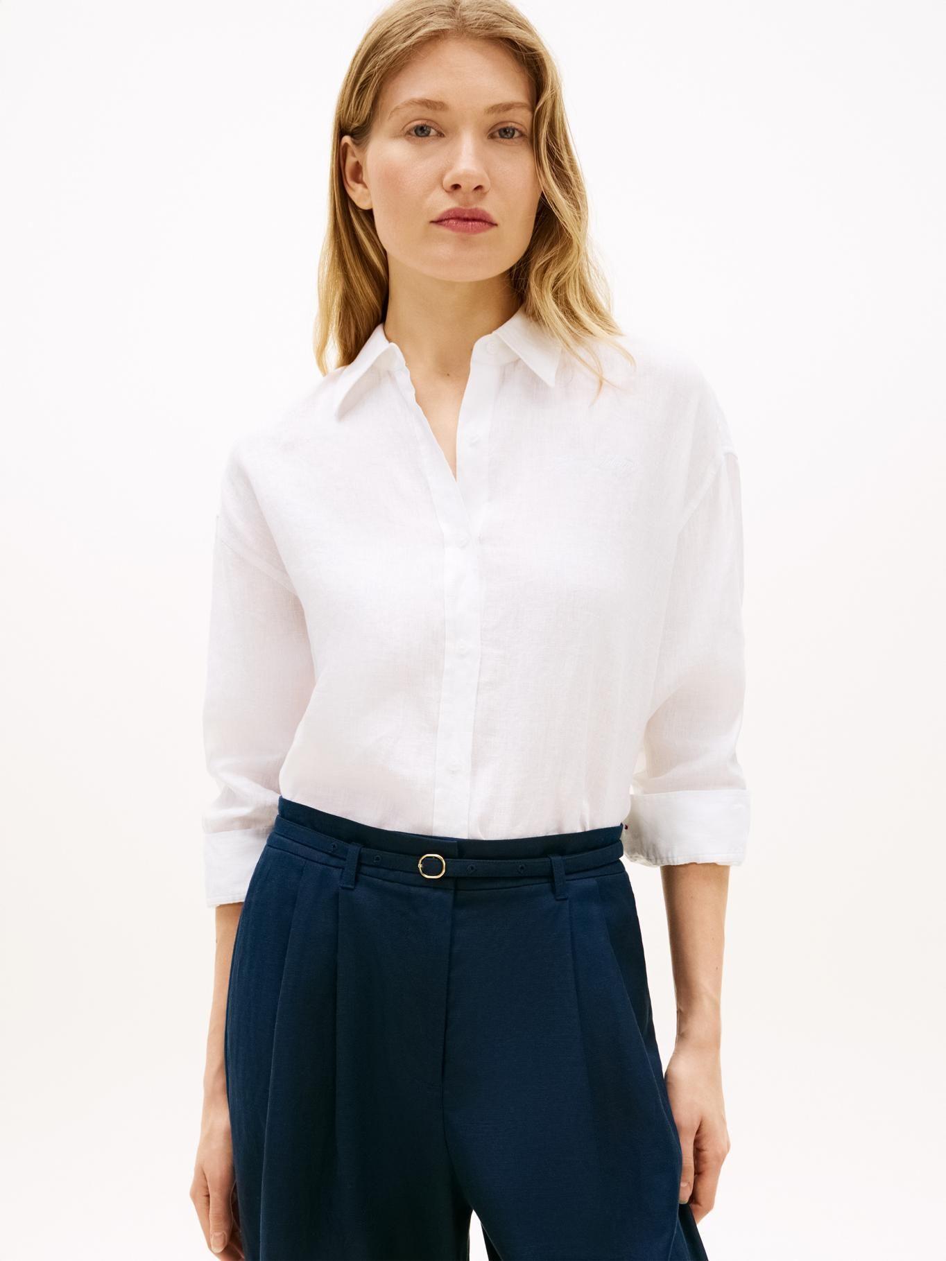 Camisa De Lino Relaxed Fit-0