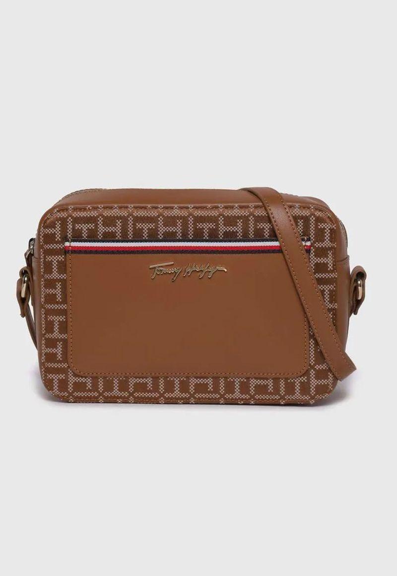 Bandolera Crossover Jacquard Café Tommy Hilfiger-0