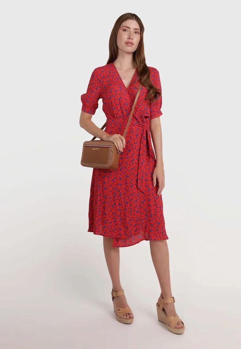 Bandolera Crossover Jacquard Café Tommy Hilfiger-1