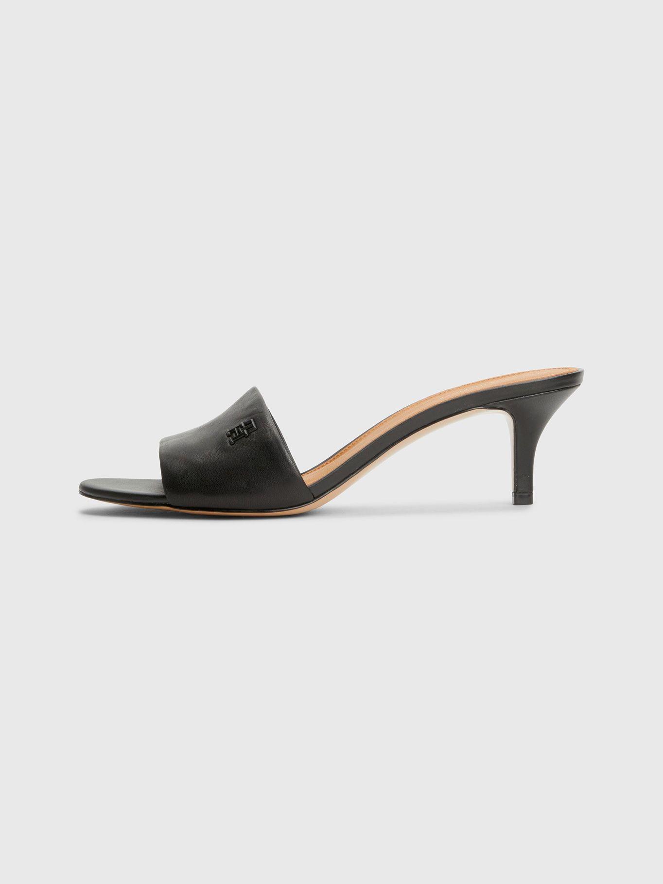 Sandalias Elevated Con Taco Negro Tommy Hilfiger-4