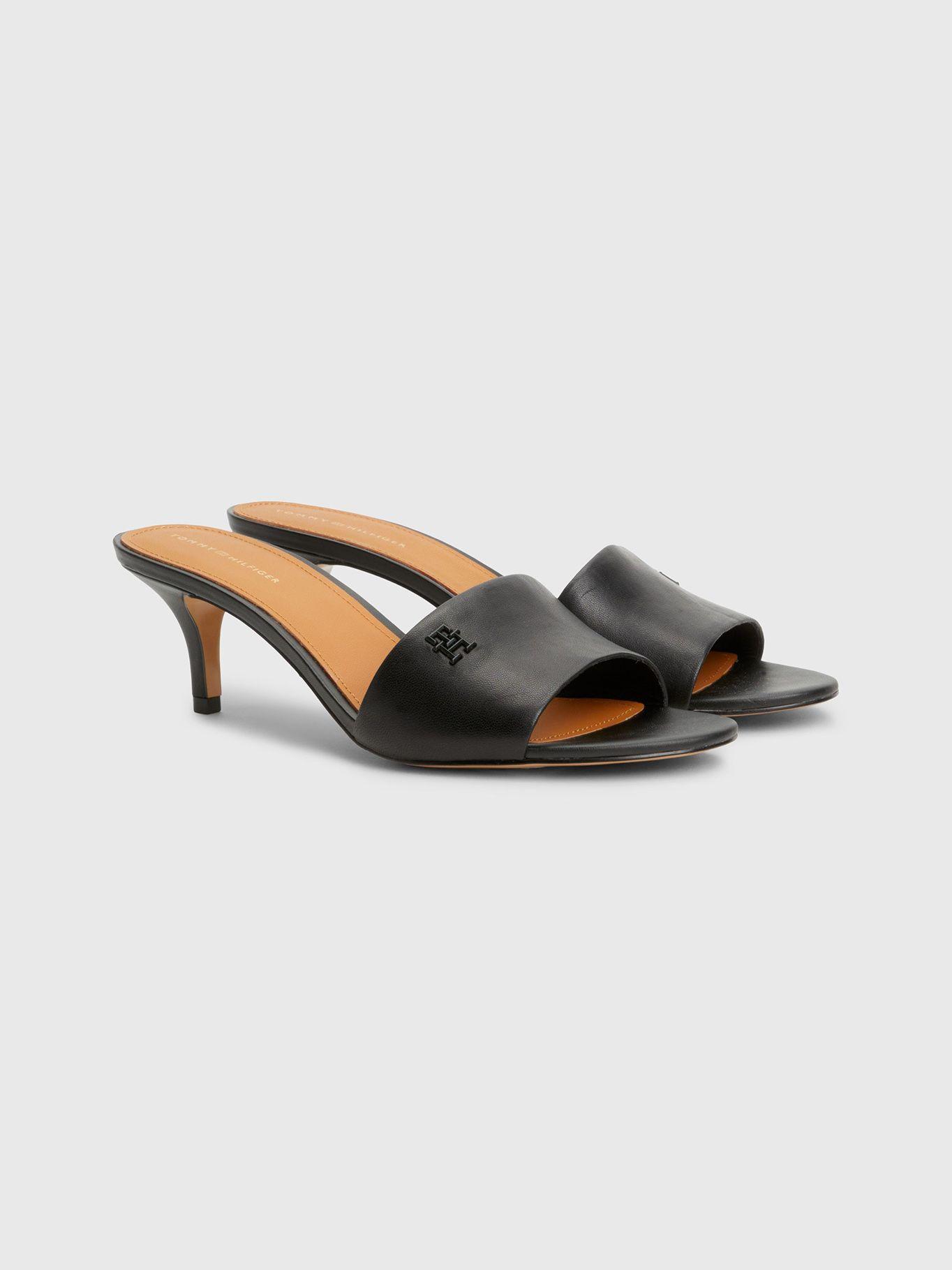 Sandalias Elevated Con Taco Negro Tommy Hilfiger-0
