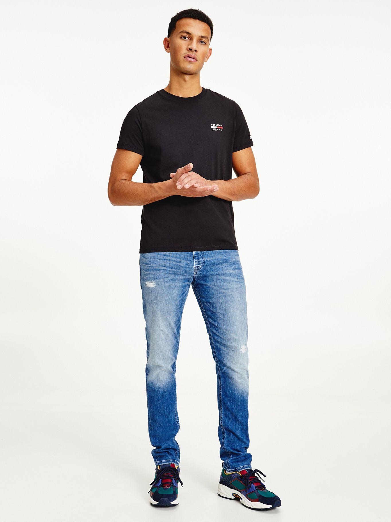 Polera Chest Logo Slim Negro Tommy Jeans F2-0