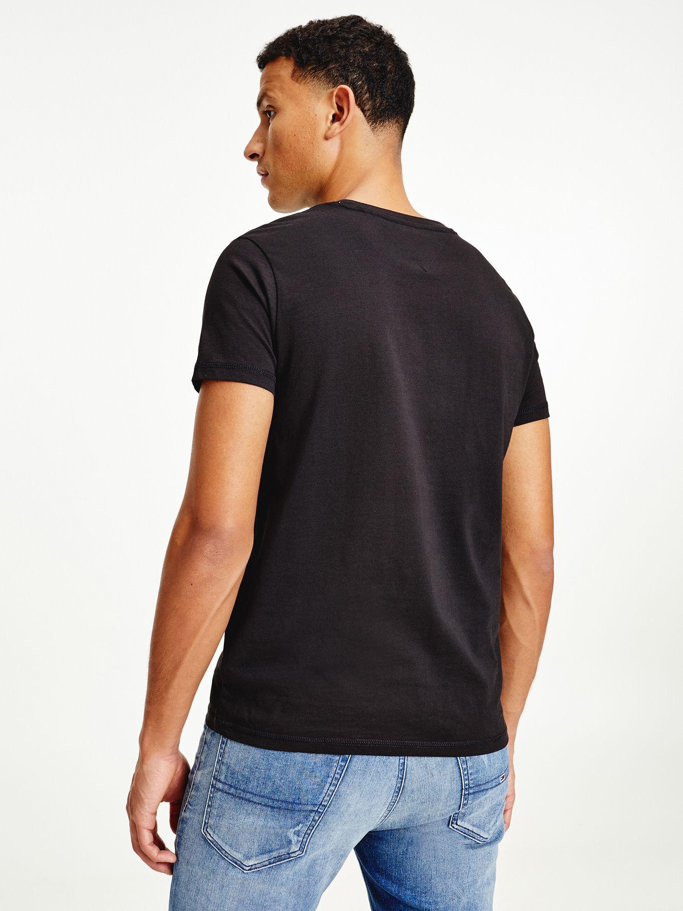 Polera Chest Logo Slim Negro Tommy Jeans F2-1