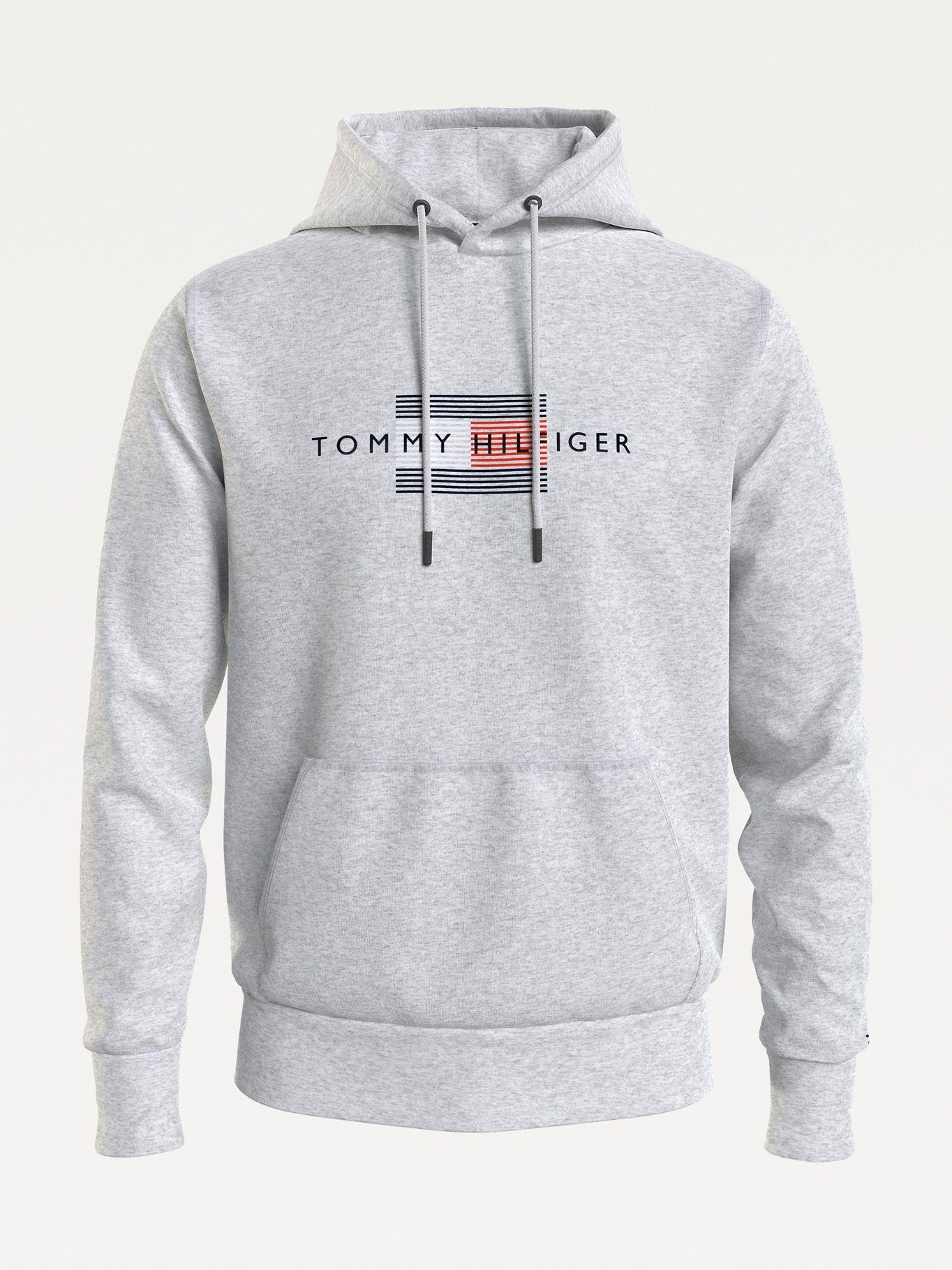 Polerón Hoodie Lines Hilfiger Gris Tommy Hilfiger-0