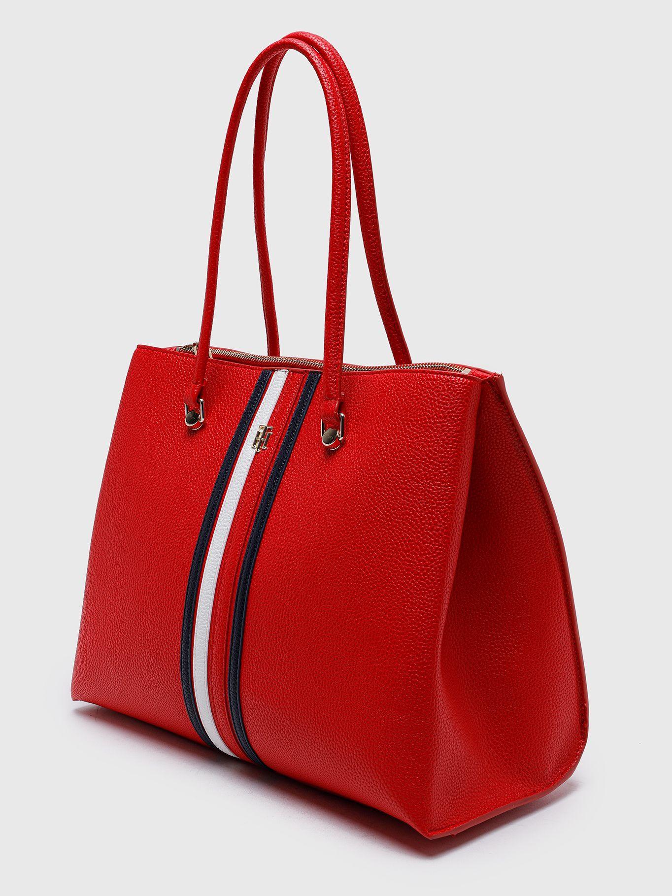 Tote Element Stripe Rojo Tommy Hilfiger-1
