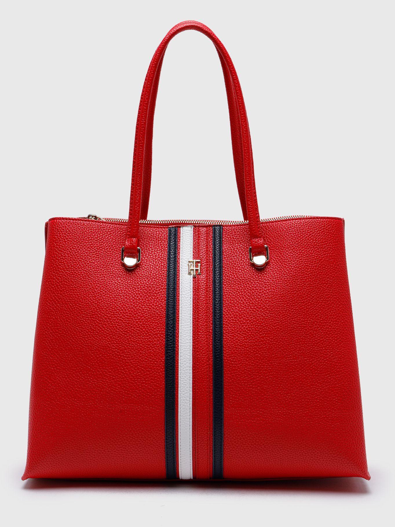 Tote Element Stripe Rojo Tommy Hilfiger-0