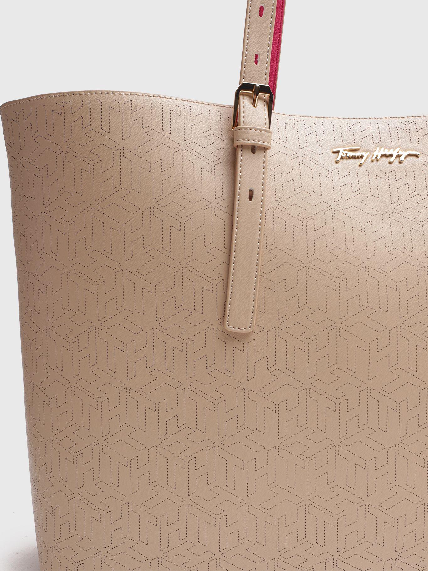 Bolso Tote Con Asa Beige Tommy Hilfiger-3