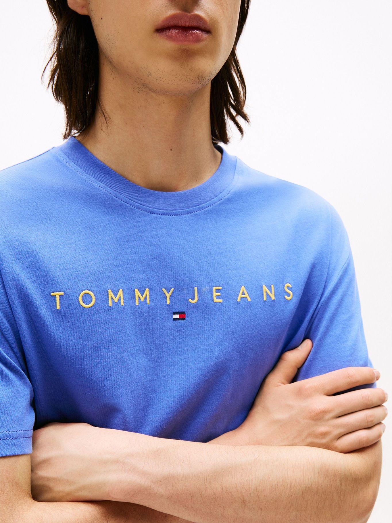 Polera Con Logo Lineal Azul Tommy Jeans-3