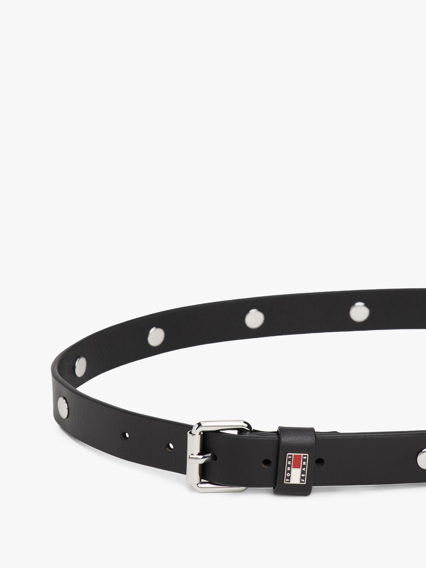 Cinturón Stud De Cuero Negro Tommy Jeans-1