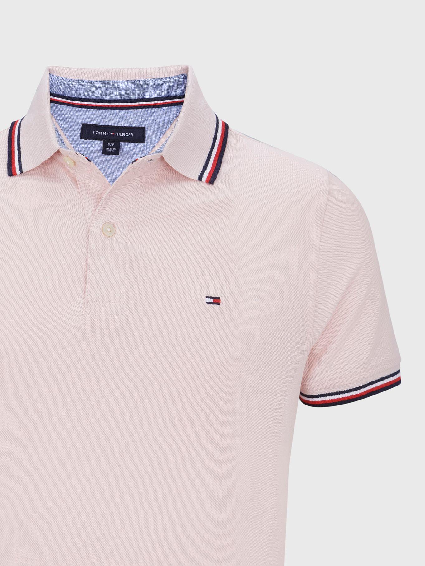 Polo Basica De Algodón Rosado Tommy Hilfiger-2