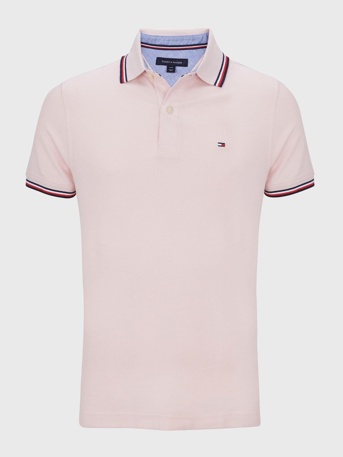 Polo Basica De Algodón Rosado Tommy Hilfiger-0