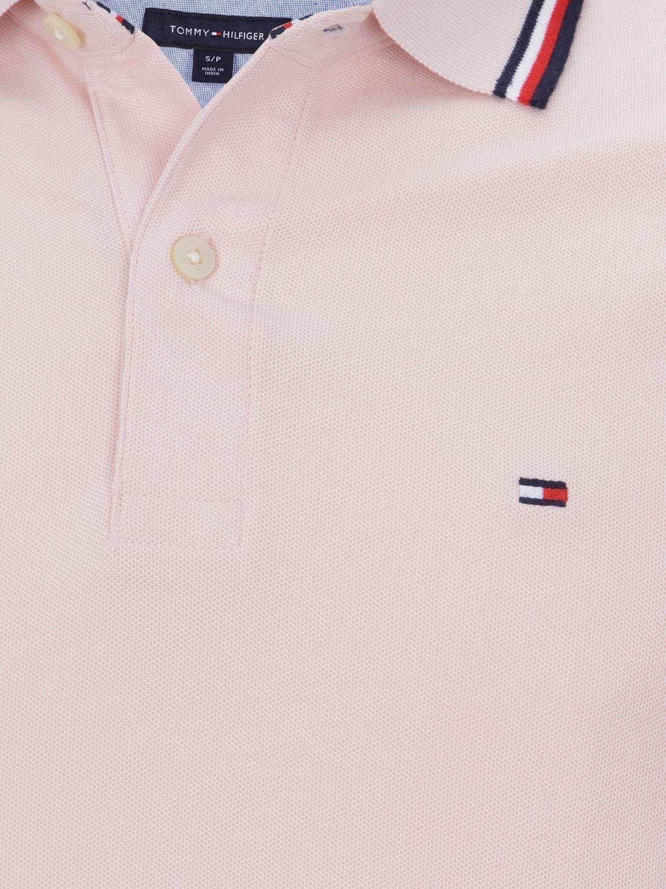 Polo Basica De Algodón Rosado Tommy Hilfiger-3