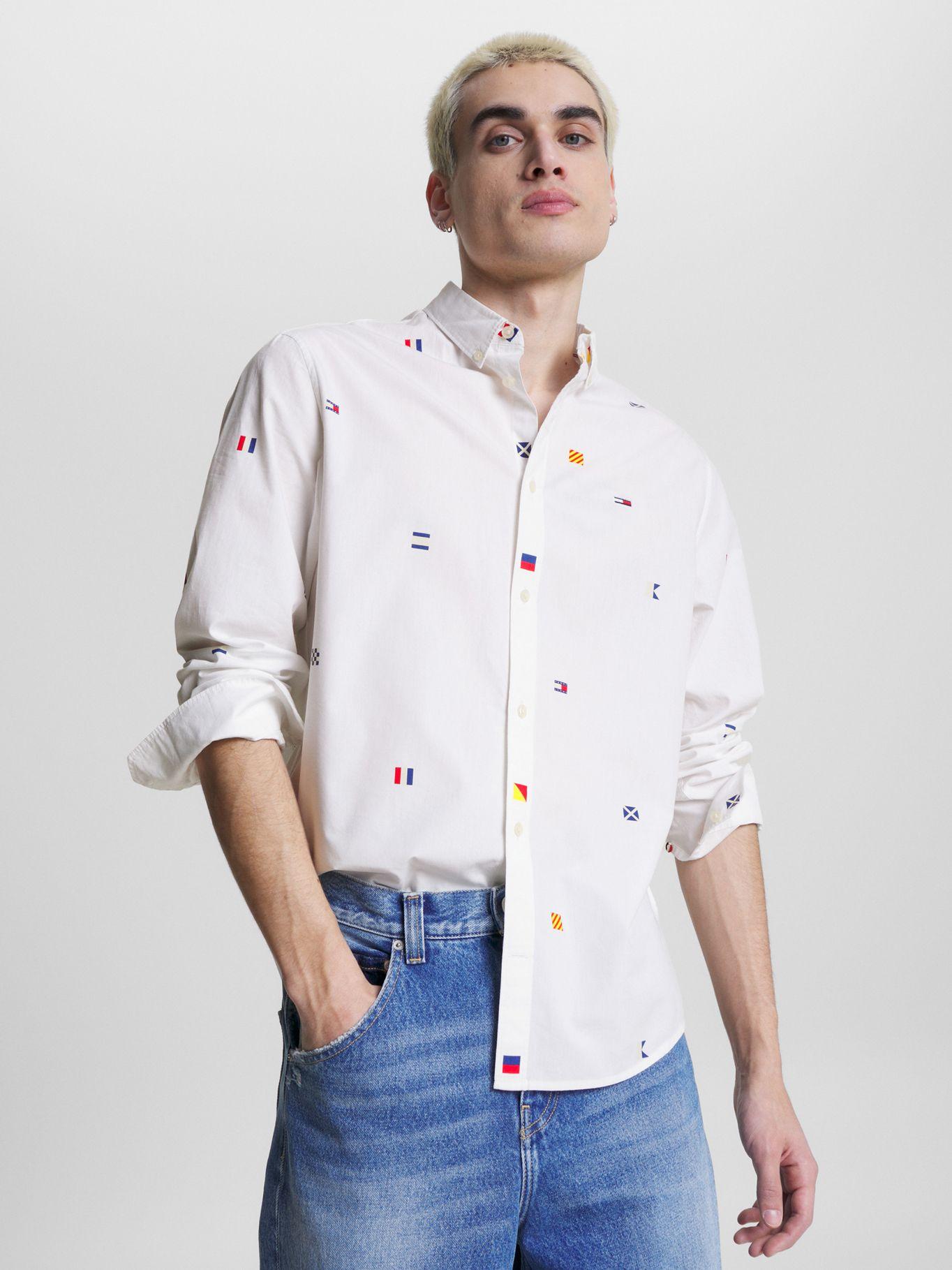 Camisa Archive Classic Con Logos Blanco Tommy Jeans-0