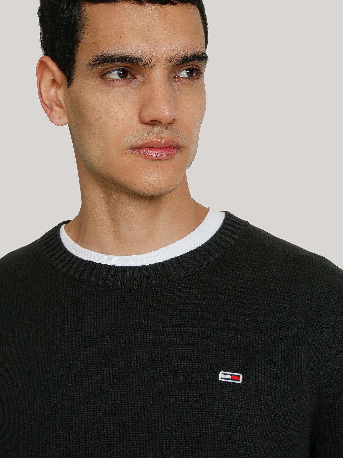 Sweater Essential Slim Fit Negro Tommy Jeans-4