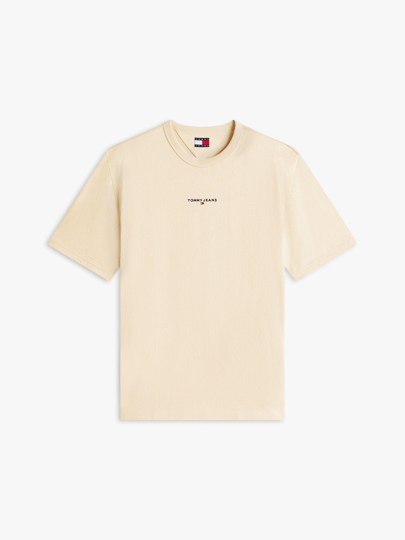 Polera Con Logo Bordado Relaxed Fit Tommy Jeans Beige-4