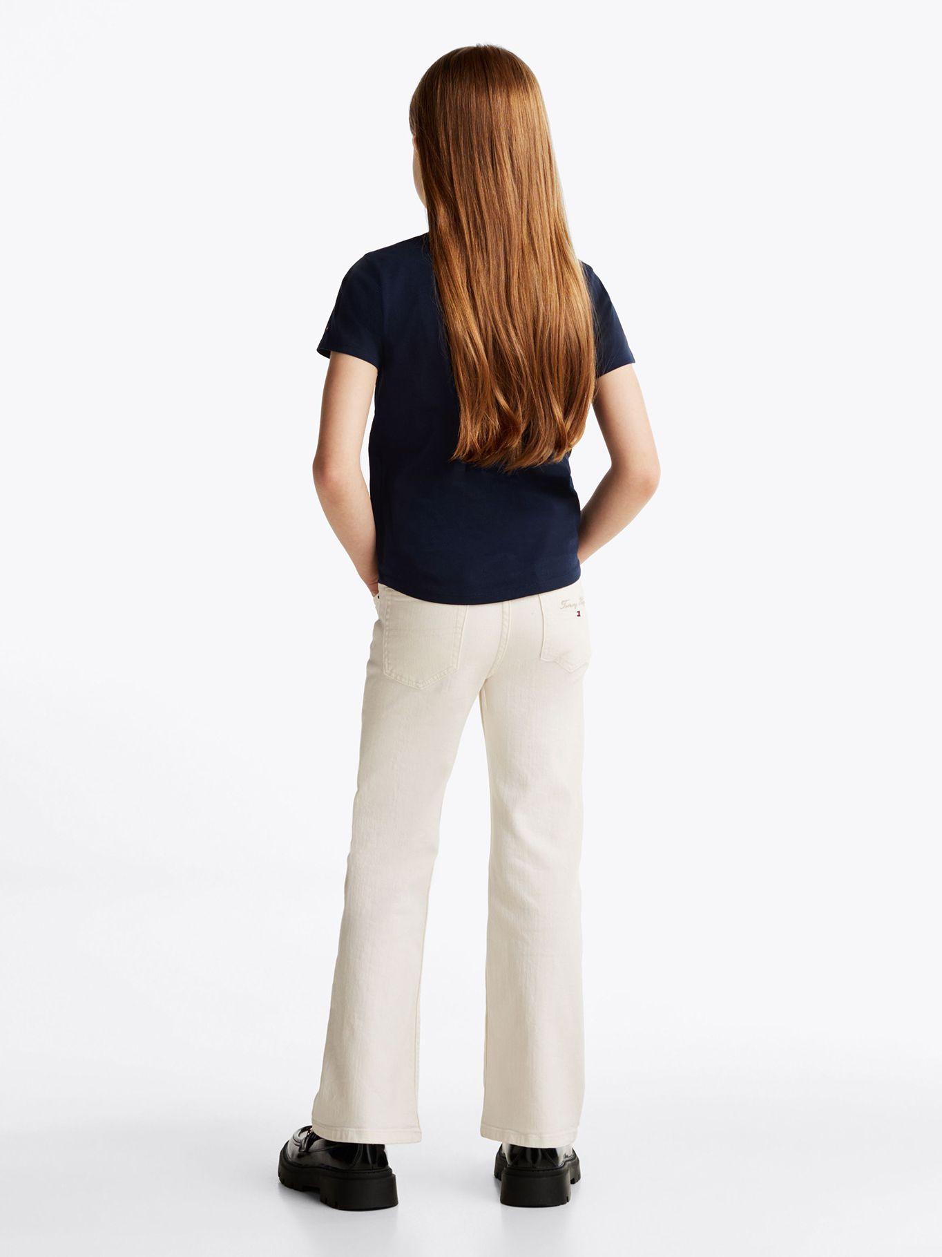 Polera De Niña Con Logo Script Azul Tommy Hilfiger-2