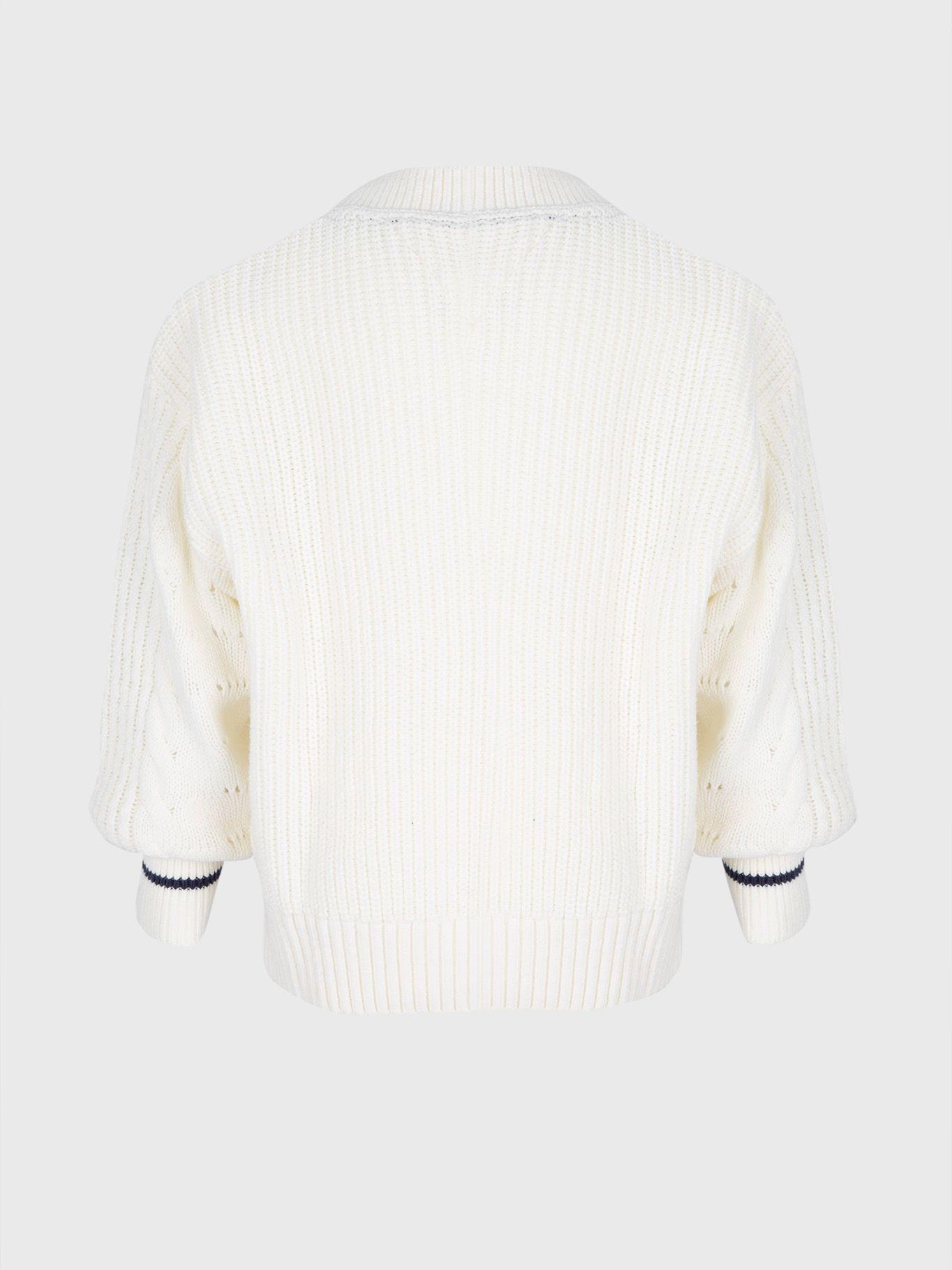 Sweater Tejido Cable Con Detalles Beige Tommy Hilfiger-1
