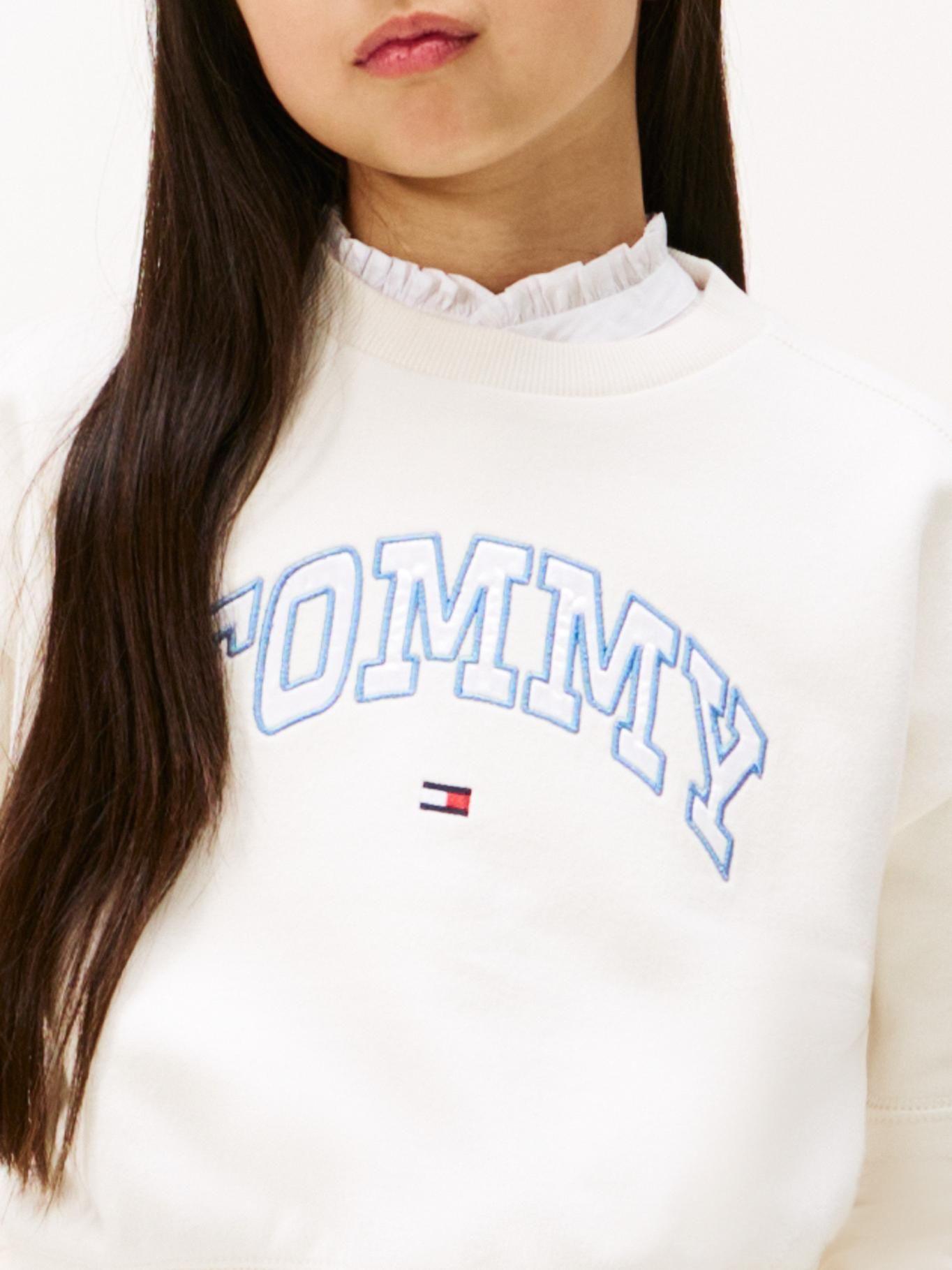 Polerón Varsity Amplio Con Logo Blanco Tommy Hilfiger-4