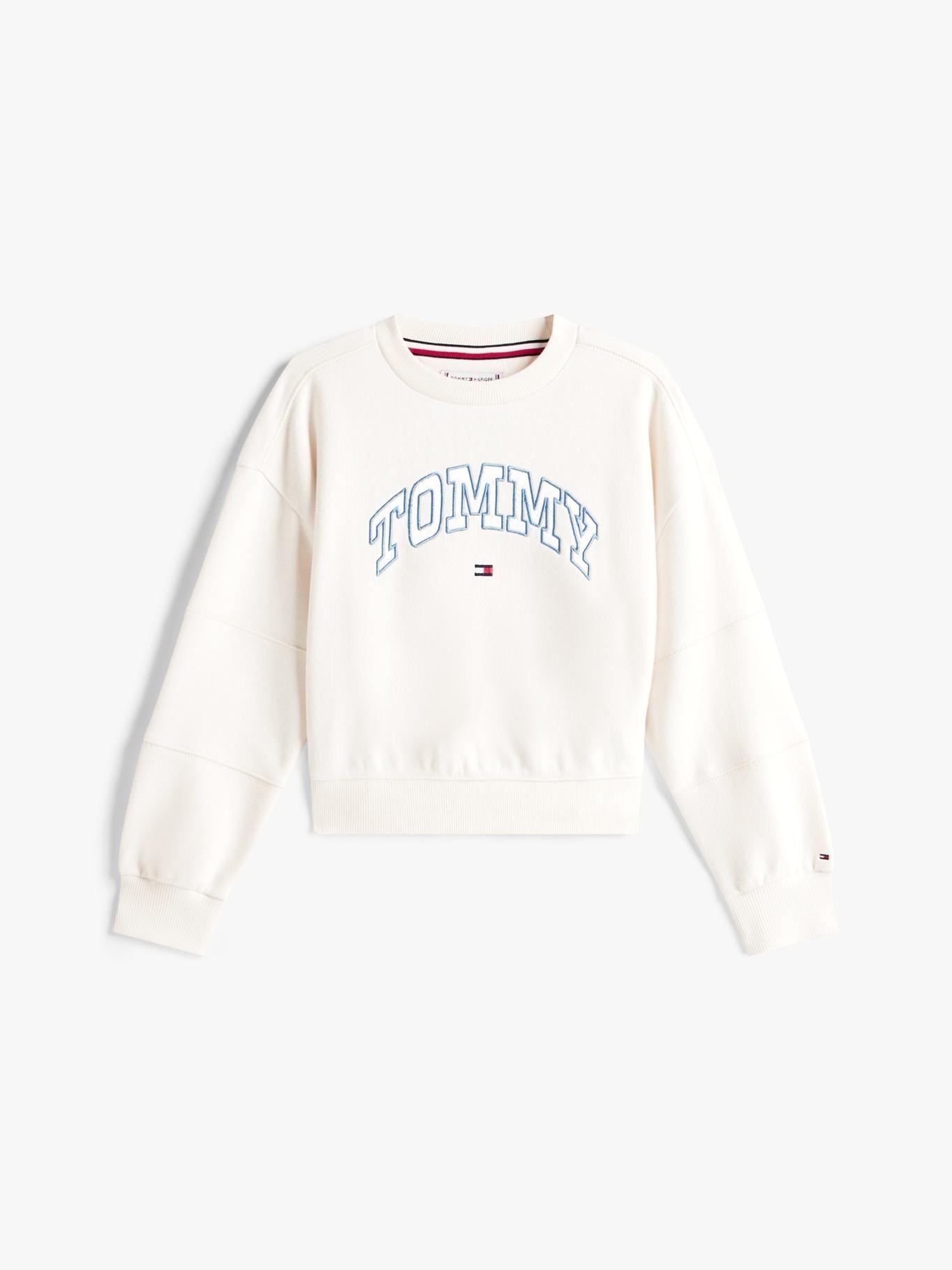 Polerón Varsity Amplio Con Logo Blanco Tommy Hilfiger-5