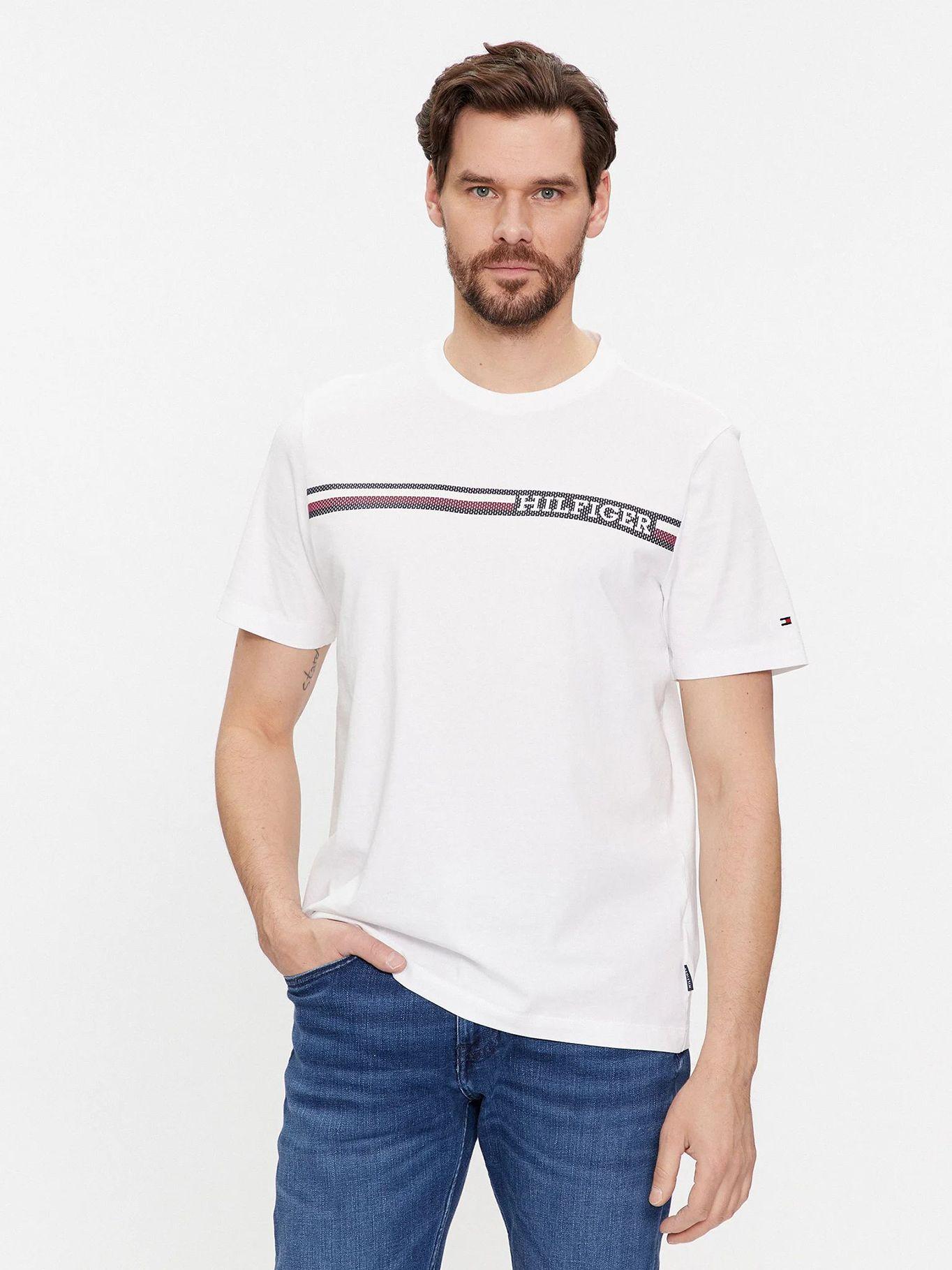 POLERA MONOTYPE STRIPE LOGO BLANCO TOMMY HILFIGER-0