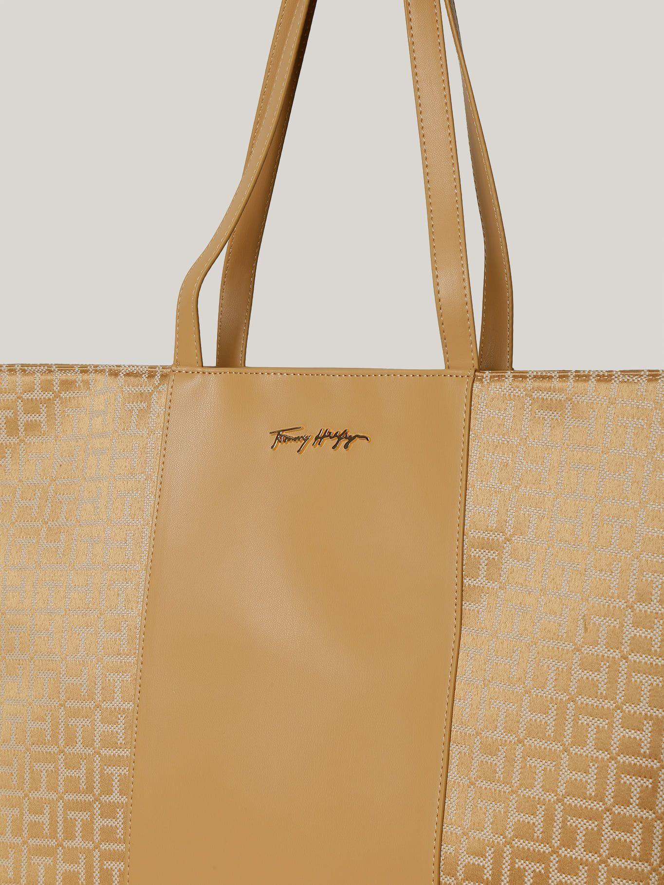 Tote Feminine Jacquard Logo Café Tommy Hilfiger-2